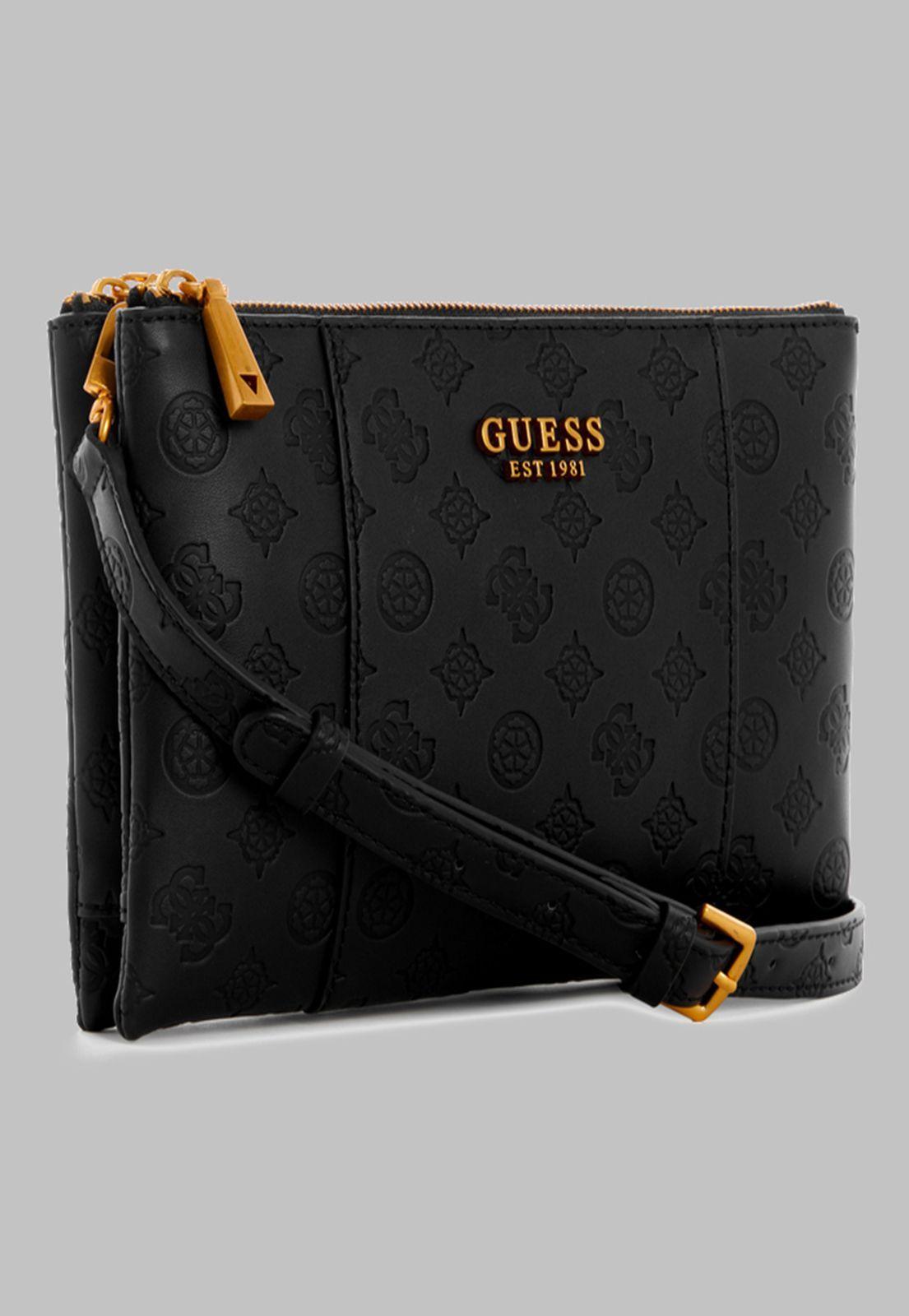 Mini Cartera Guess Noelle Dbl Zip Crossbody Blo Negro-1