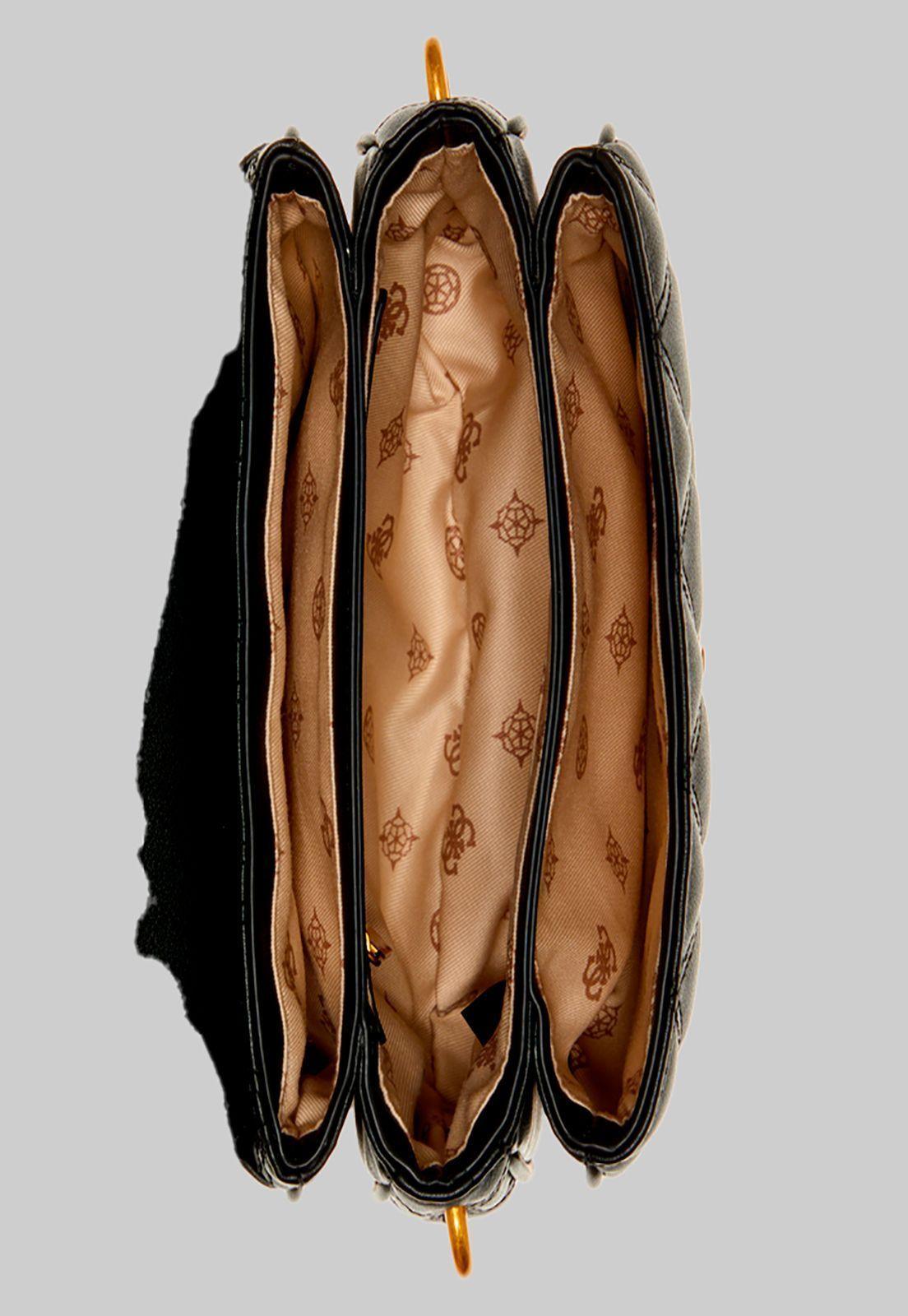 Cartera Triana Flap Shoulder Bag Bla Negro Guess-2