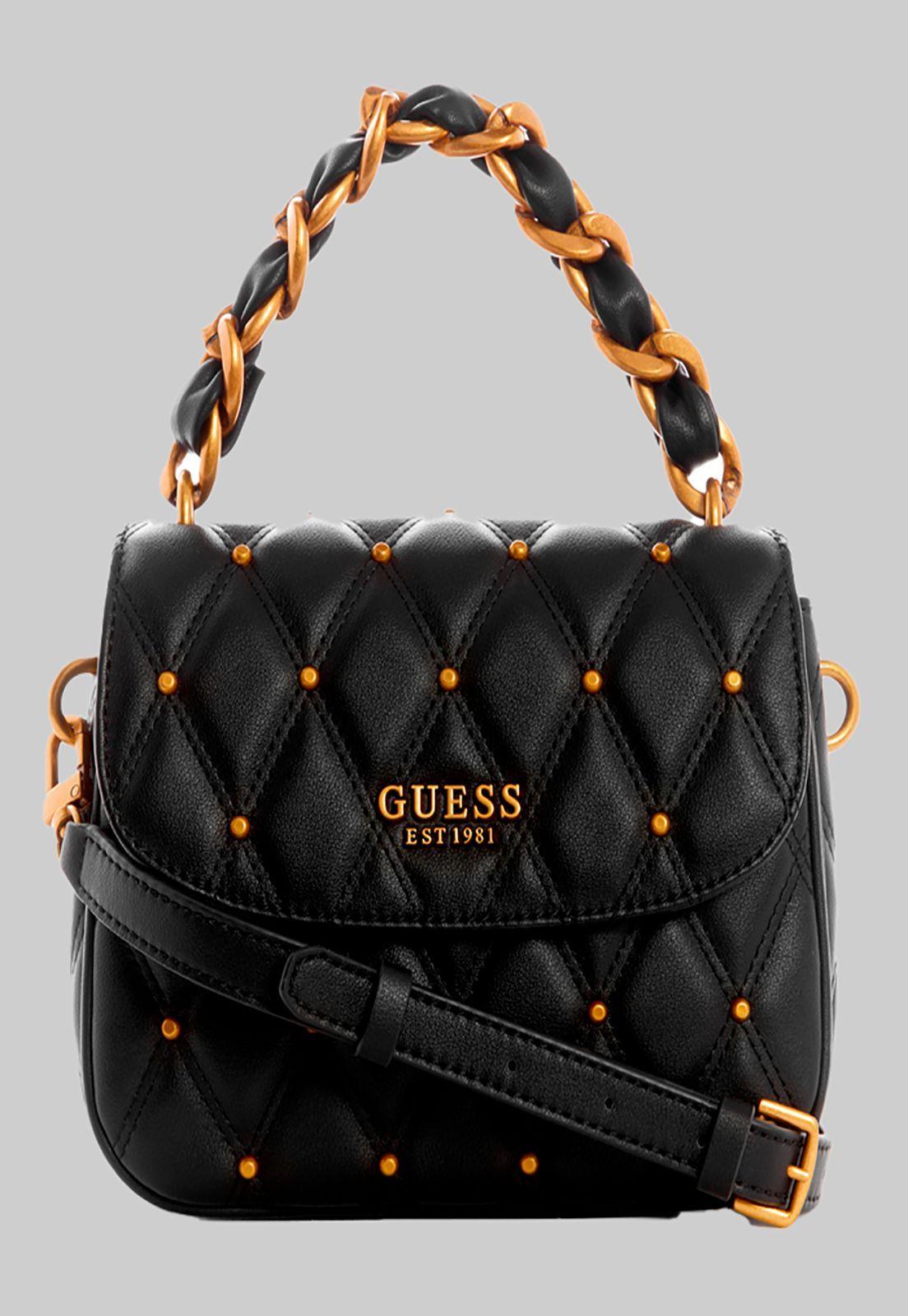 Cartera Triana Flap Shoulder Bag Bla Negro Guess-0