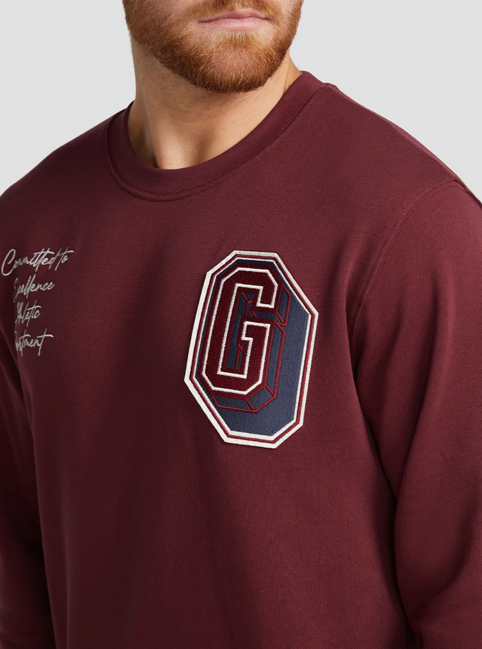 Polerón Guess Yustin Cn Fleece G577 Burdeo-1