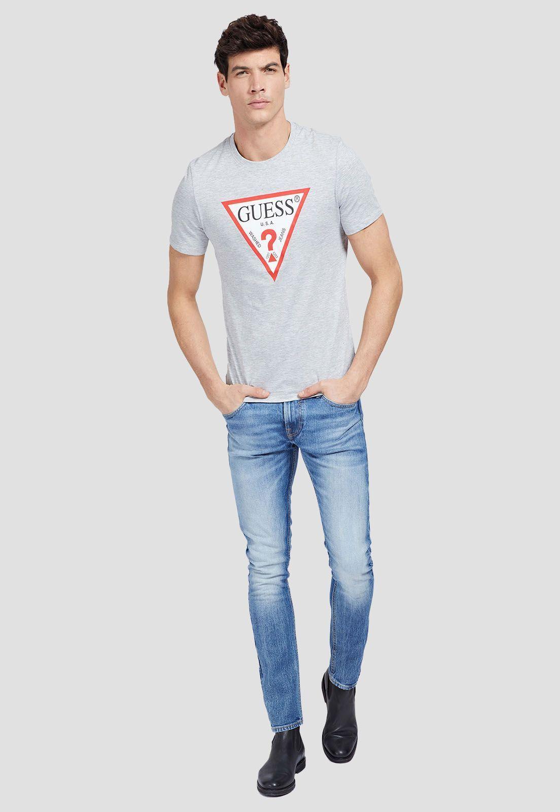 Polera Guess Cn Ss Original Logo Tee Lhy-1