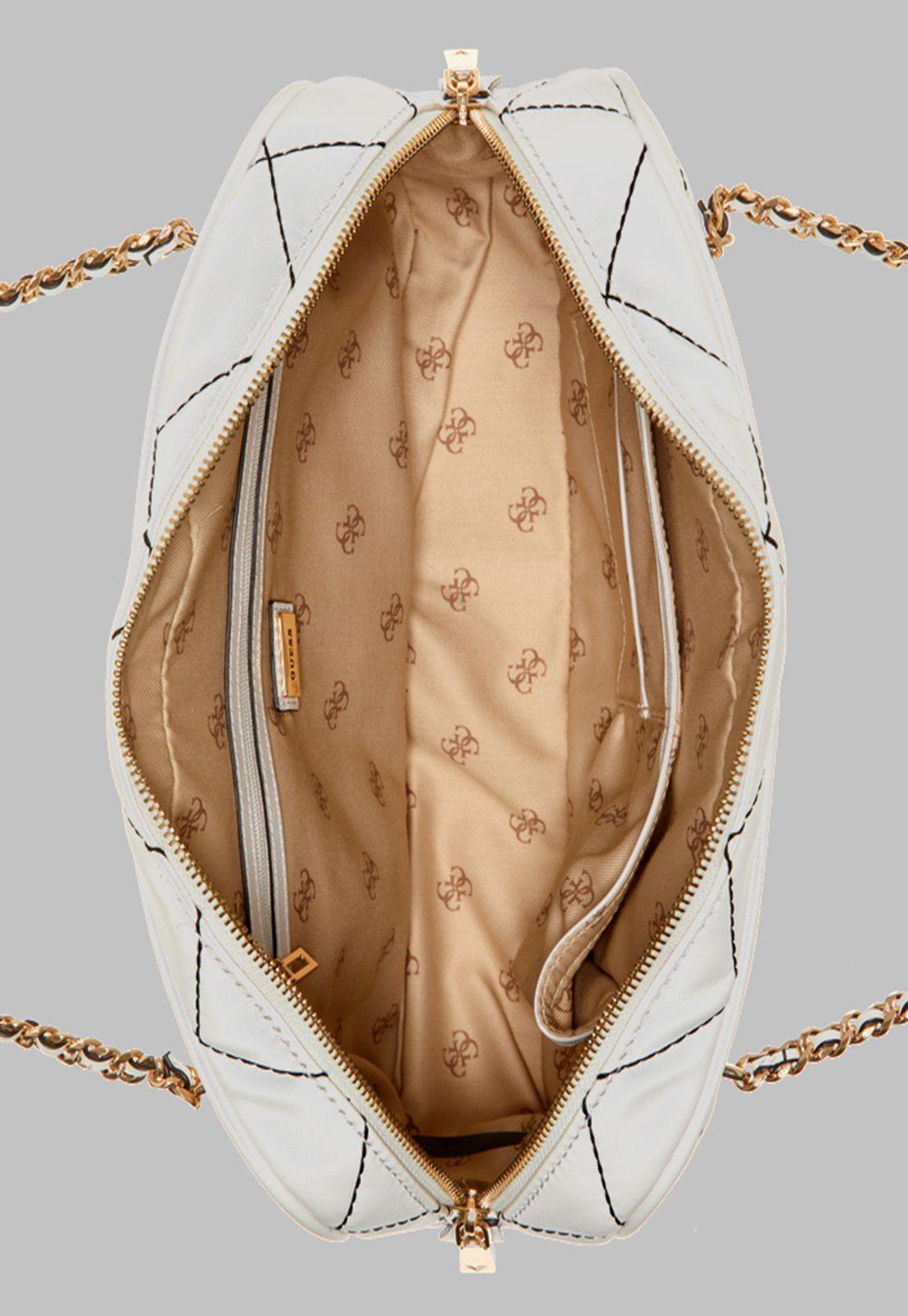 Cartera Guess Cessily Top Zip Shoulder Bag Wml Blanco-2