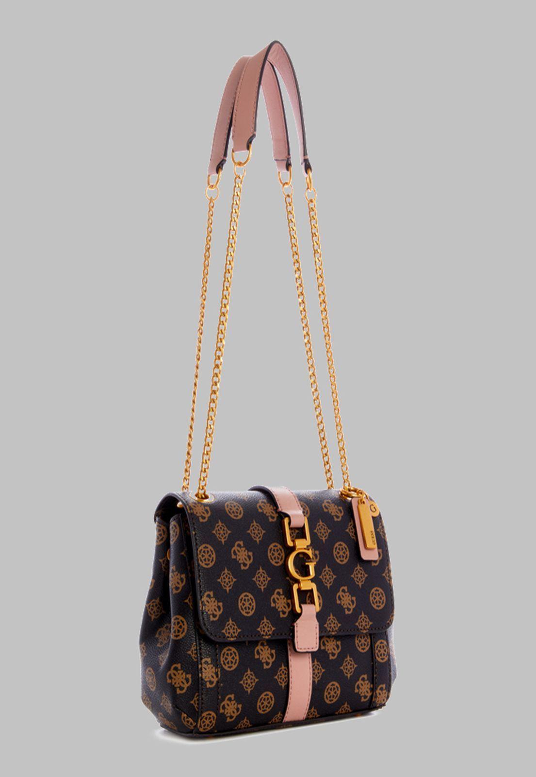 Cartera Guess Briana Convertible Xbody Flap Mlo Café-1