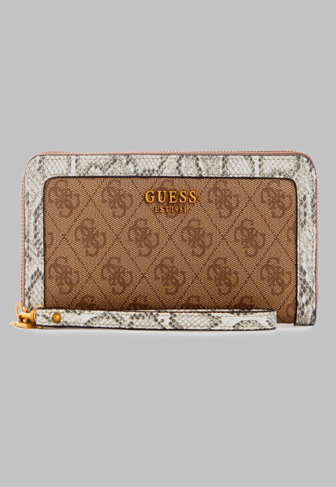 Billetera Guess Zadie Logo  Lrg  Around Lly Café-0
