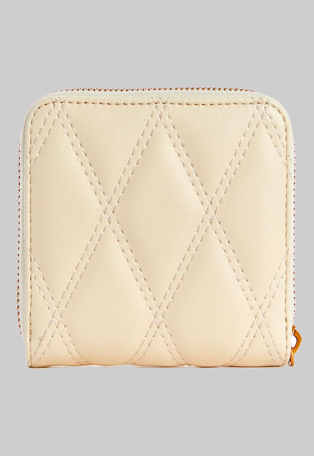 Billetera Triana Slg Small Zip Around Crema Guess-1