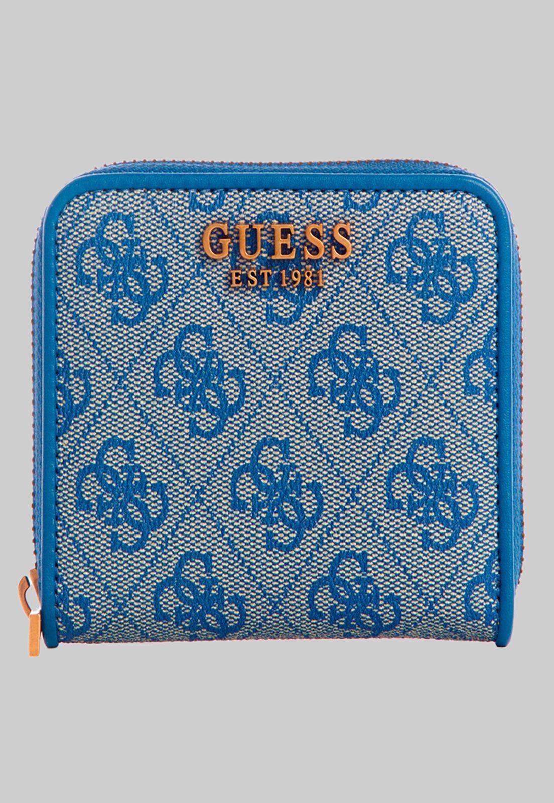 Billetera Izzy Slg Small Zip Around Tlg Azul Guess-0