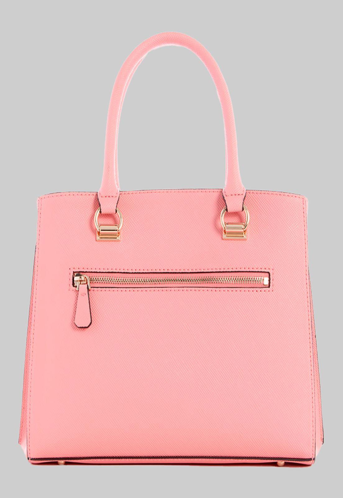 Cartera Alexie Girlfriend Satchel Pin Rosado Guess-2