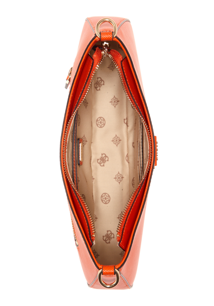 Cartera Alexie Top Zip Shoulder Bag Naranjo Guess-3