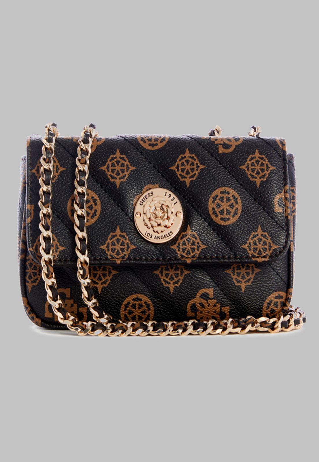 Mini Cartera Guess Always Mini Crossbody Flap Mlo Café-0