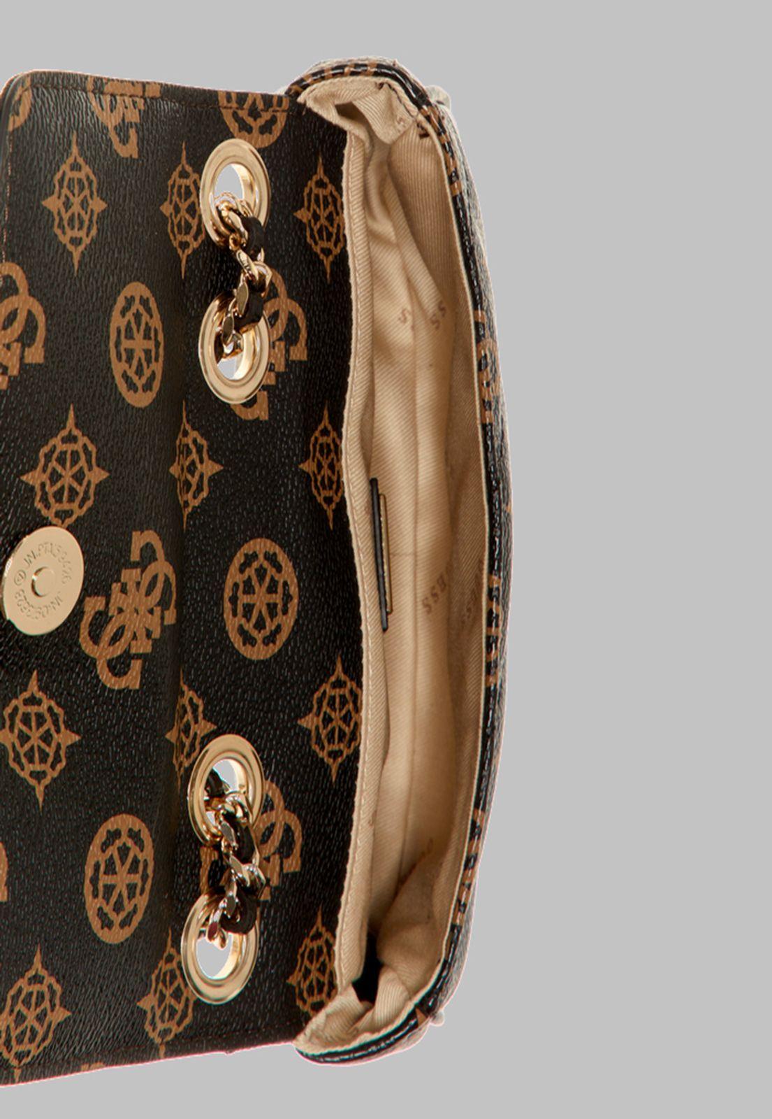 Mini Cartera Guess Always Mini Crossbody Flap Mlo Café-3