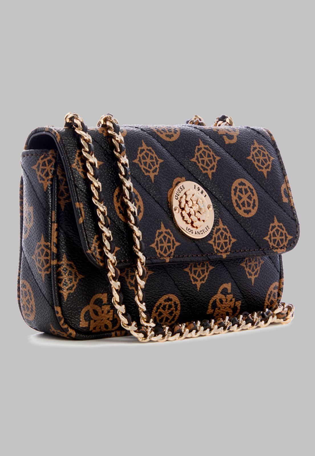 Mini Cartera Guess Always Mini Crossbody Flap Mlo Café-1