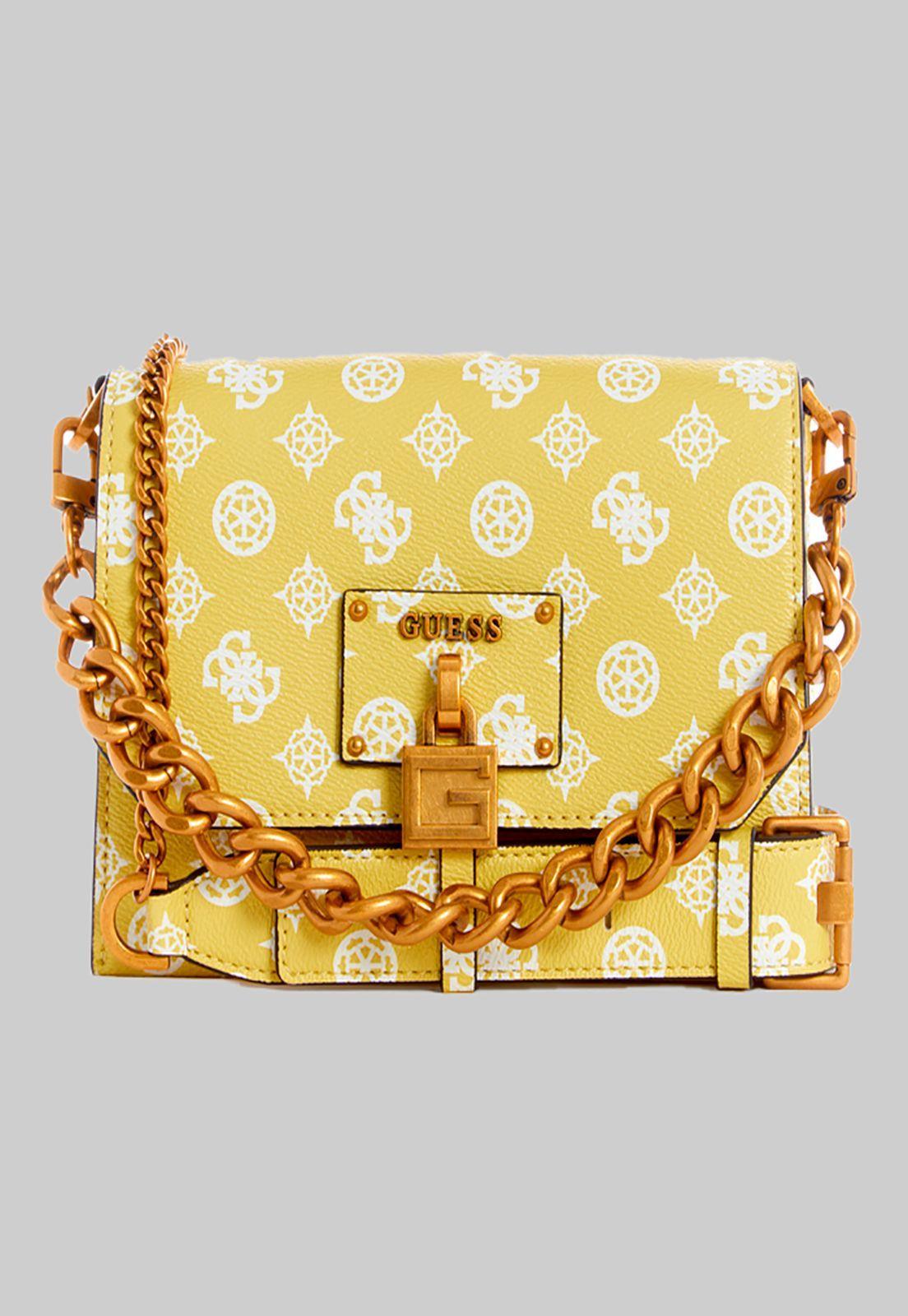 Mini Cartera Centre Stage Crossbody Amarillo Guess-0