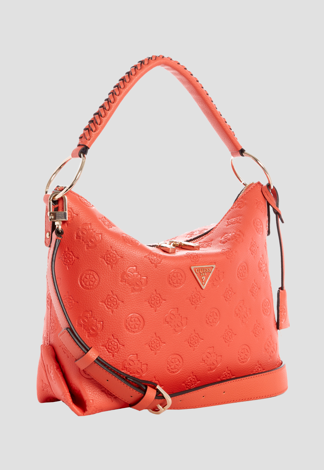 Cartera Helaina Hobo Ppy Naranjo Guess-1