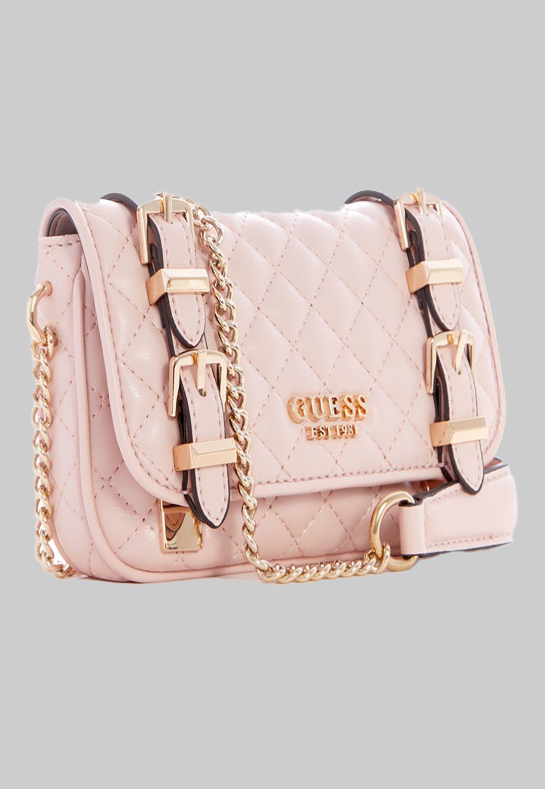 Mini Cartera Guess Adam Mini Crossbody Flap Plr Rosado-1