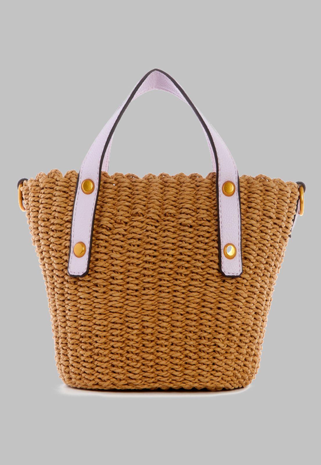 Mini Cartera Guess Lilica Mini Tote Lil Lila-3