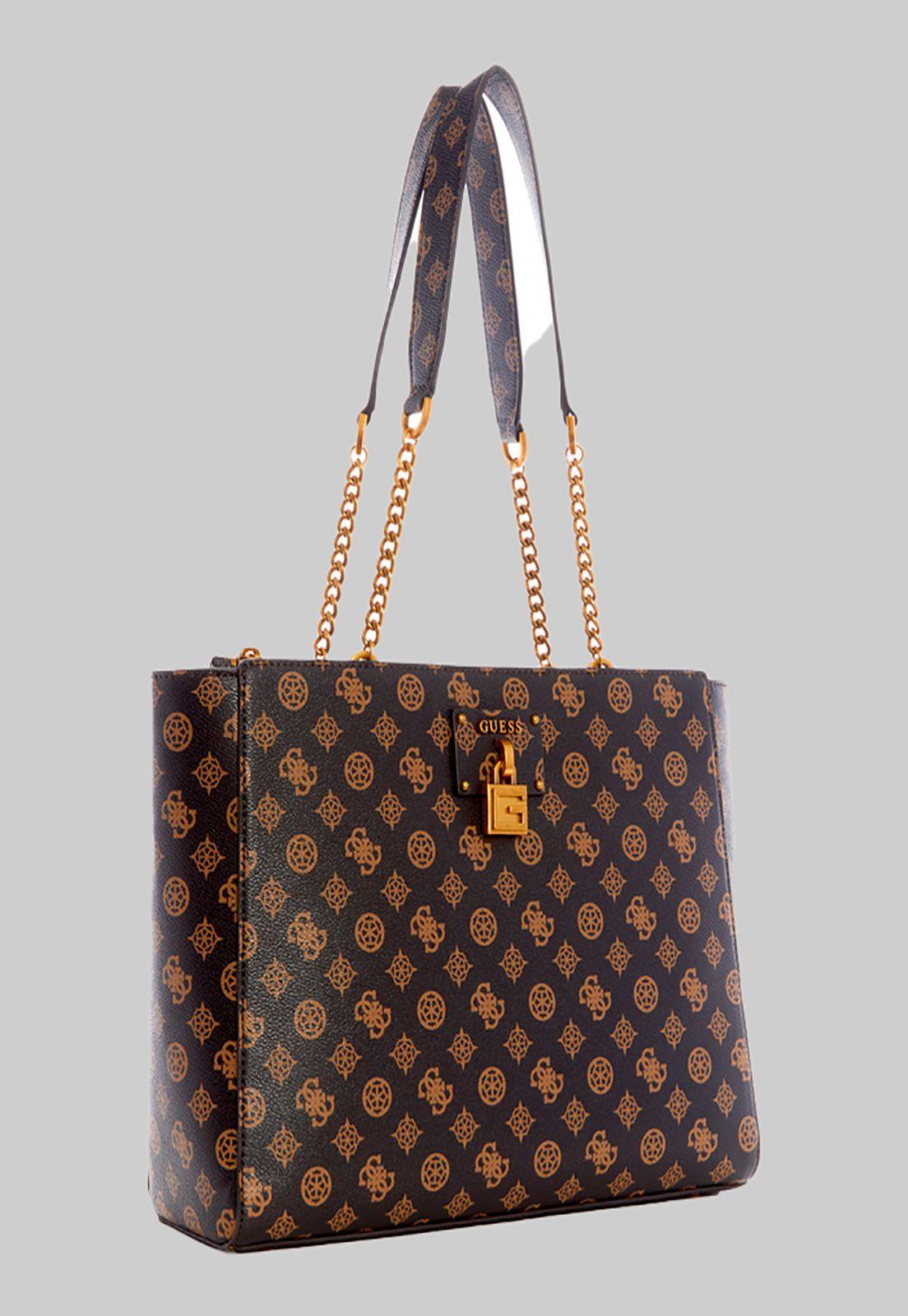 Cartera Centre Stage Society Tote Mlo Café Guess-1