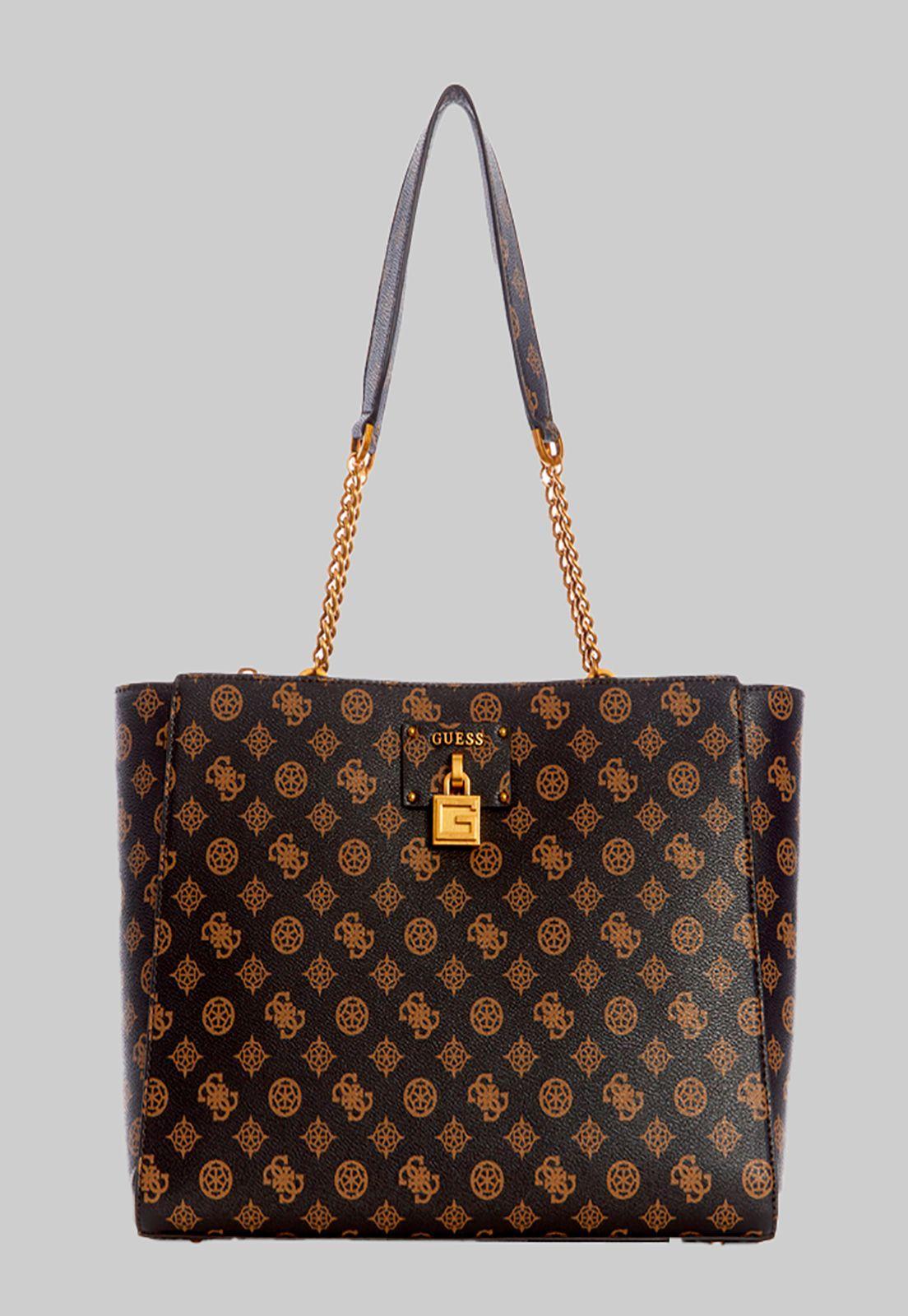 Cartera Centre Stage Society Tote Mlo Café Guess-0