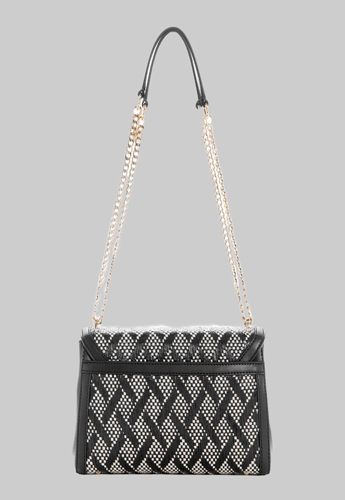 Cartera Guess Katey Flap Shoulder Bag Bla Negro-2