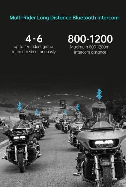 Manos Libres Freedconn FX pro para Casco Moto IP67 Intercomunicador Mesh 6 vías-5