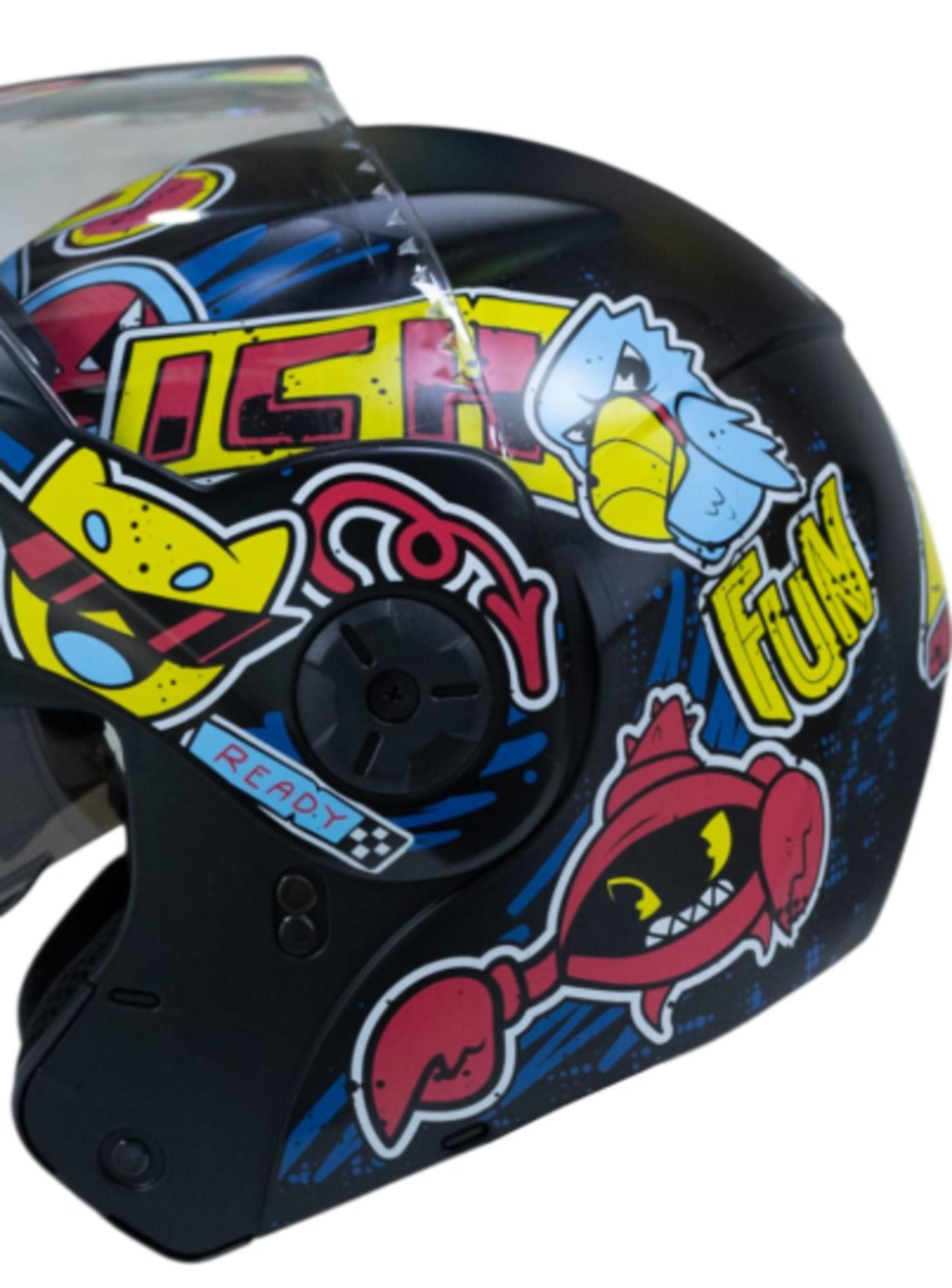 Casco moto ich 3110 junior change rj abatible con sun visor certificación dot-3