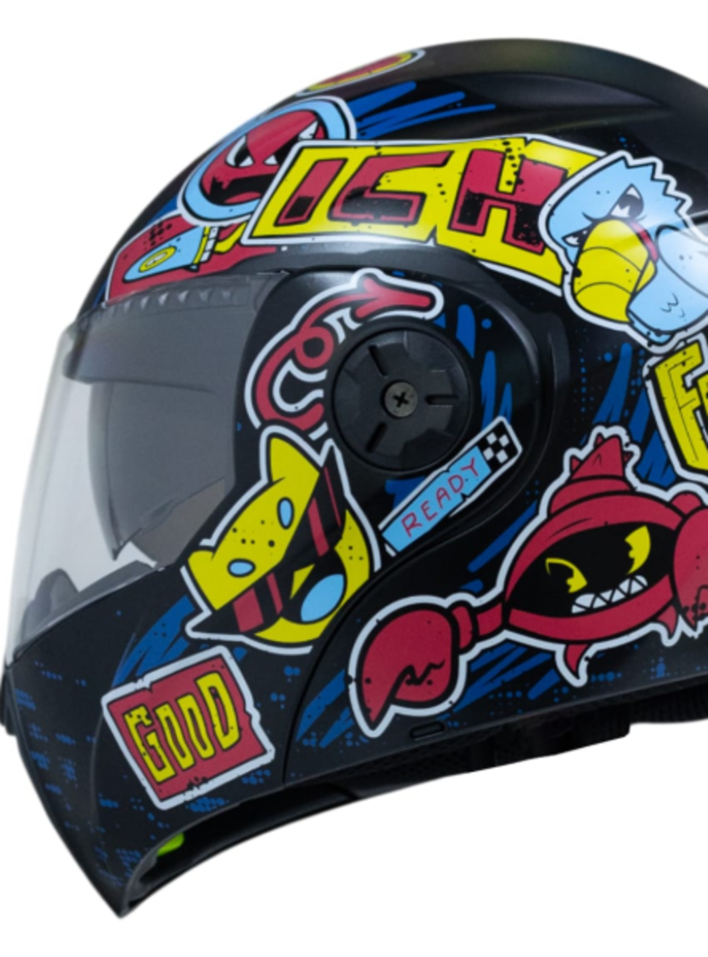 Casco moto ich 3110 junior change rj abatible con sun visor certificación dot-5