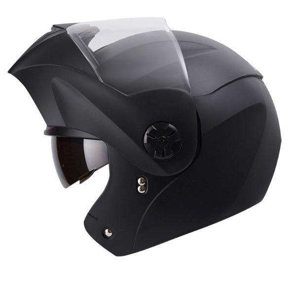 Casco moto ich 3110 solid n.m abatible con sun visor certificación dot 3cv-3