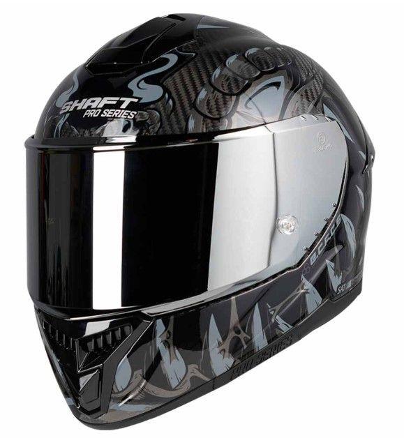 Casco Moto Shaft Pro 620c evo Fibra de Carbono Integral Lizzard ng gr sl-3