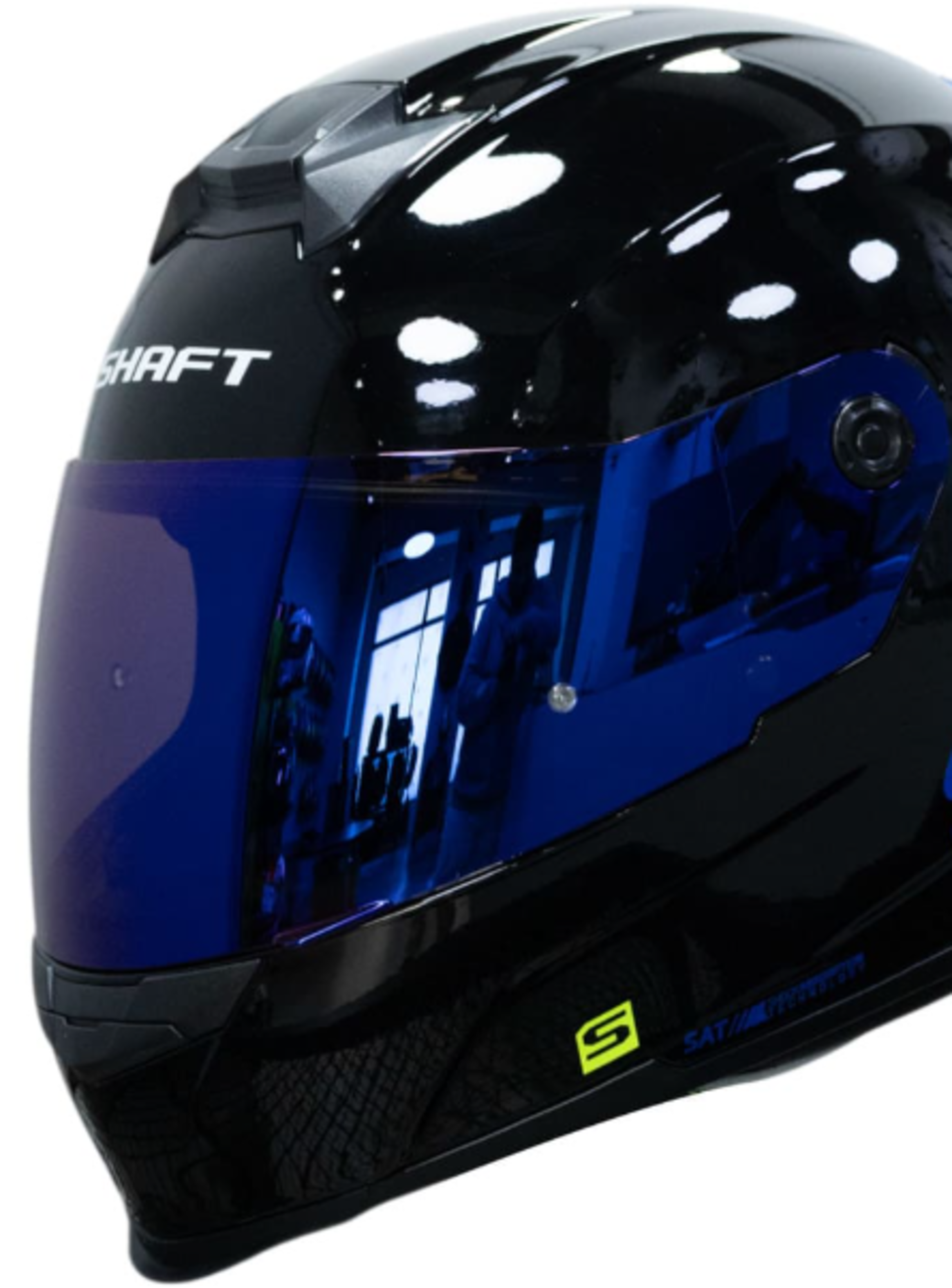 casco moto shaft 502sp solid ng azul integral normal dot acreditado-3