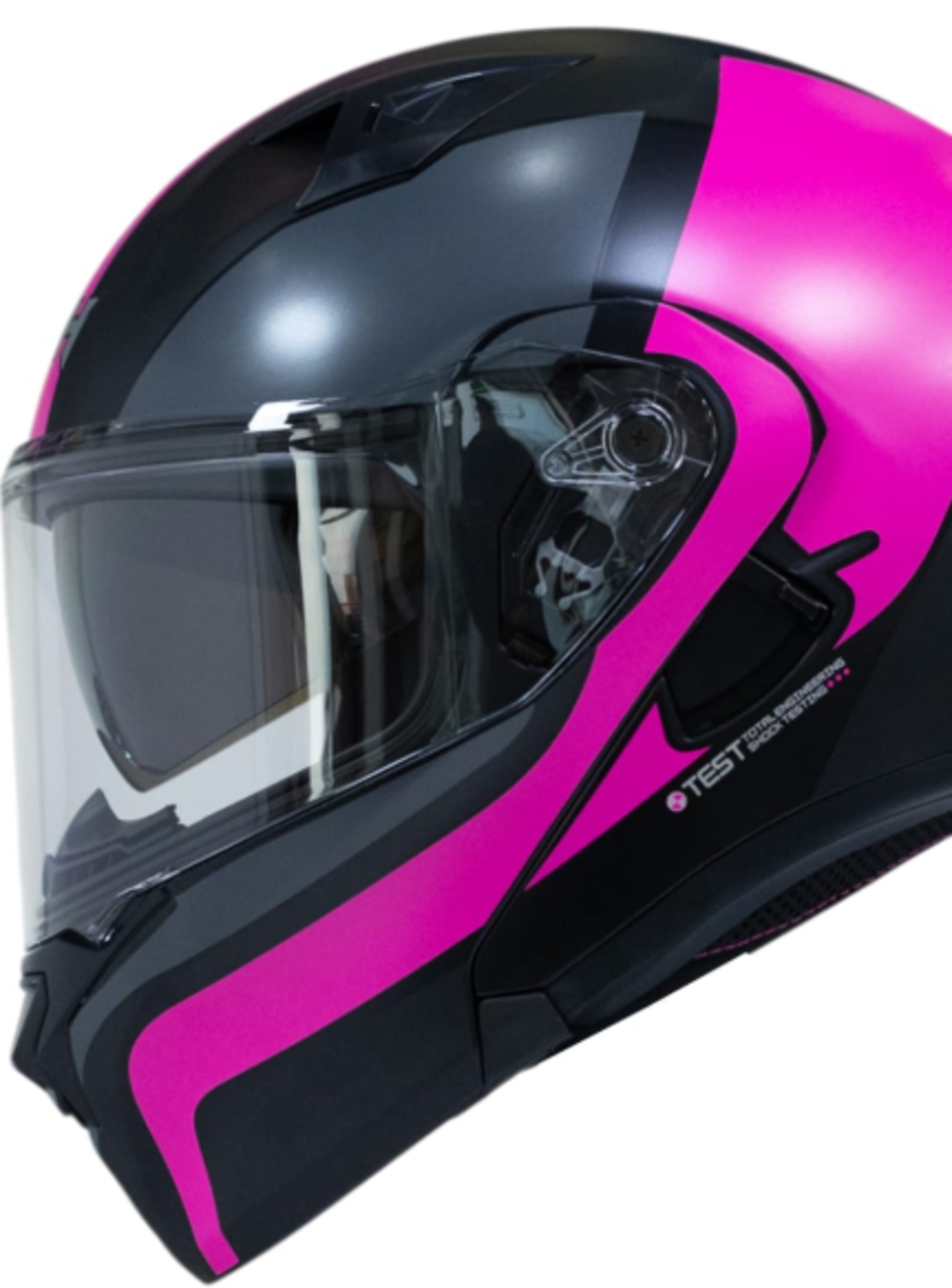 Casco moto ich 3120 further mate fc abatible con sun visor certificación dot 3cv-5