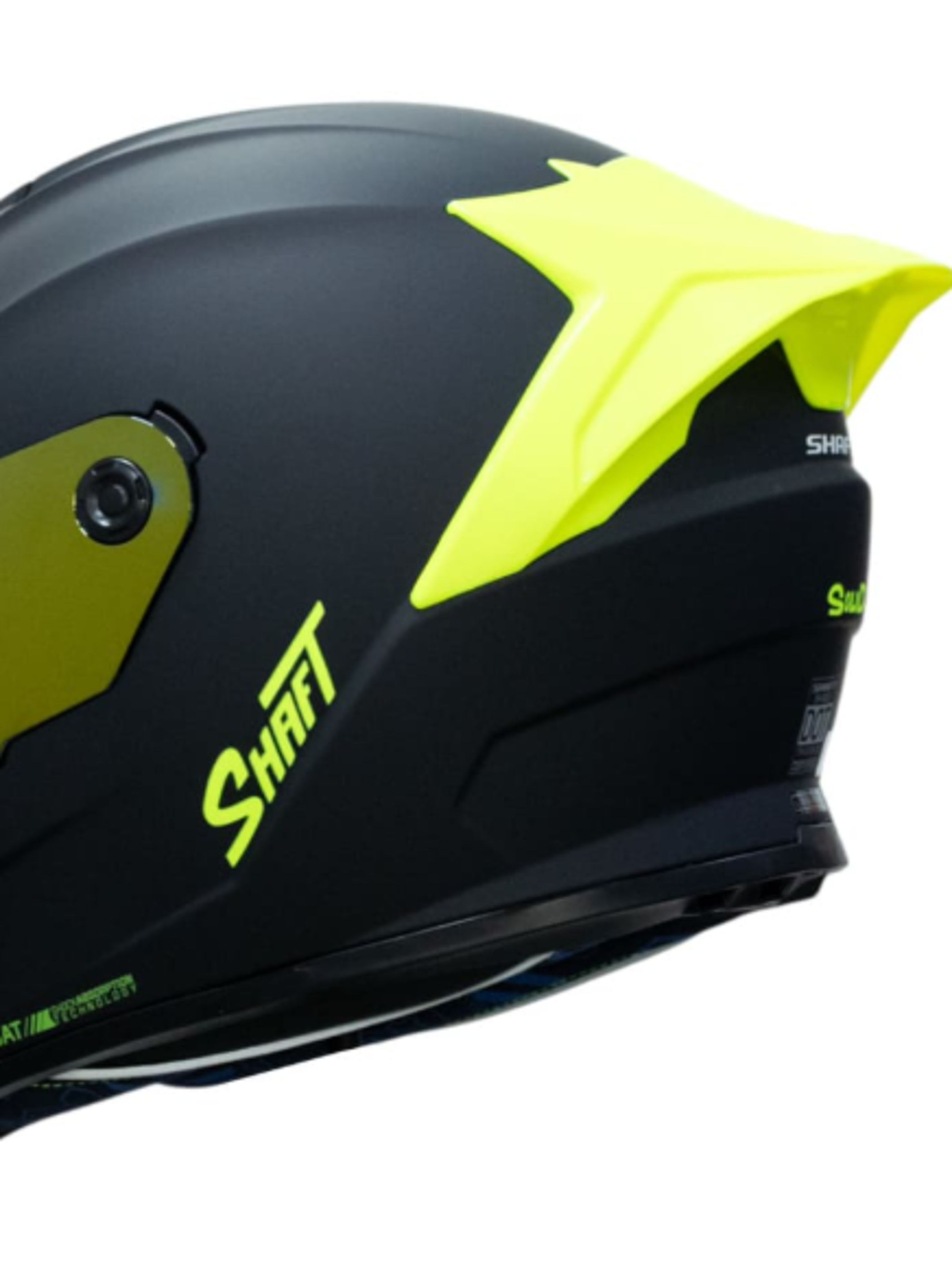 casco moto shaft 502sp solid ng neon yellow integral normal dot acreditado-2