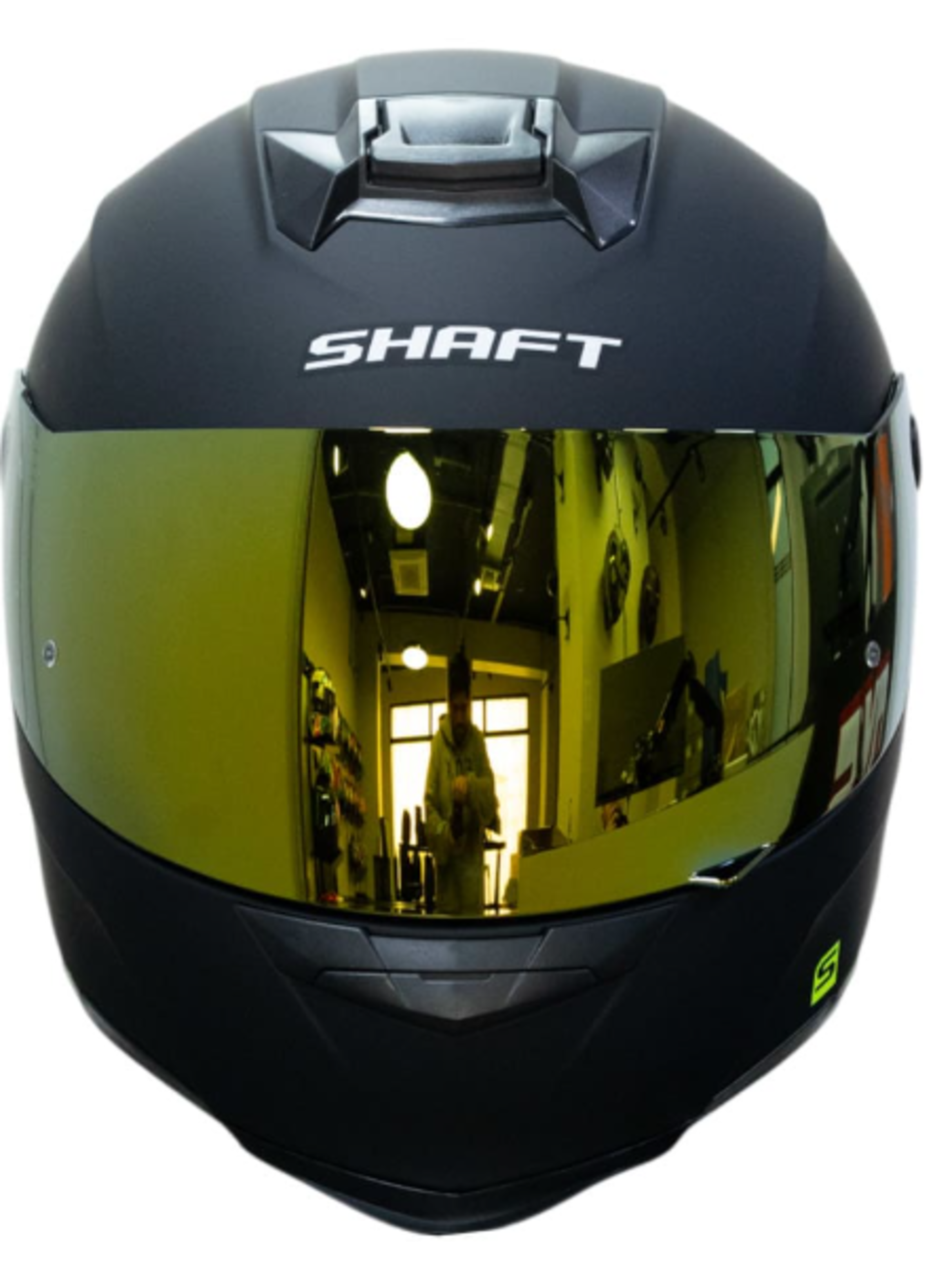 casco moto shaft 502sp solid ng neon yellow integral normal dot acreditado-4