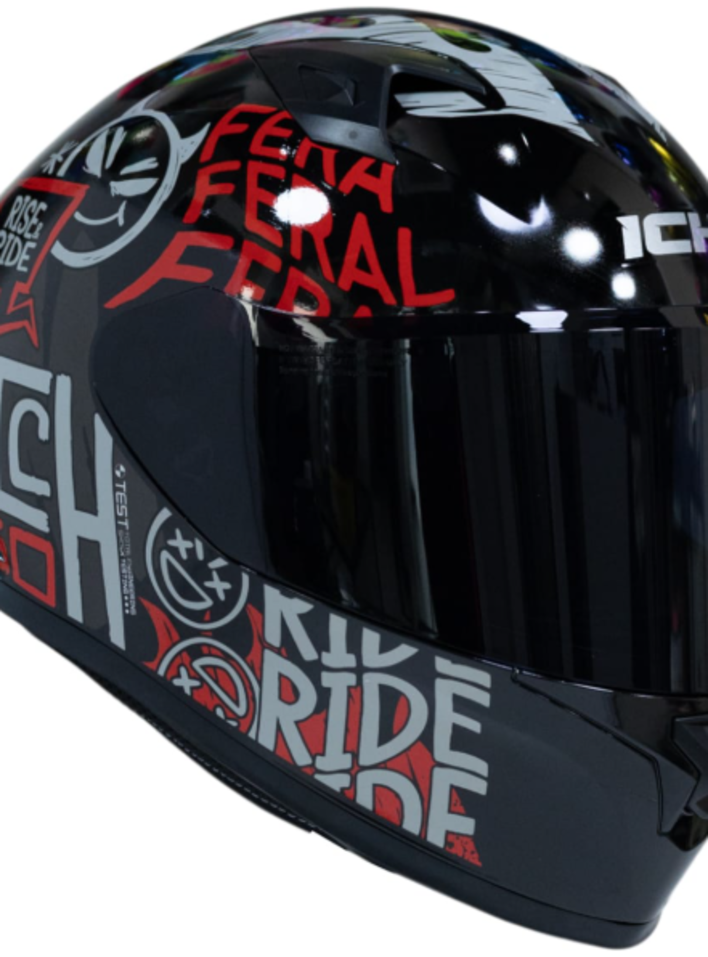 Casco moto ich 503 stay wild brillo rj sm integral certificación dot qr-3