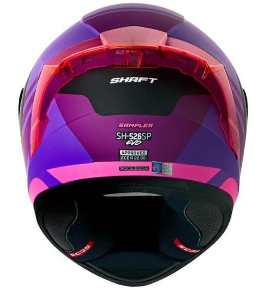 Casco Moto Shaft 526SP Evo Sampler Morado Integral-2