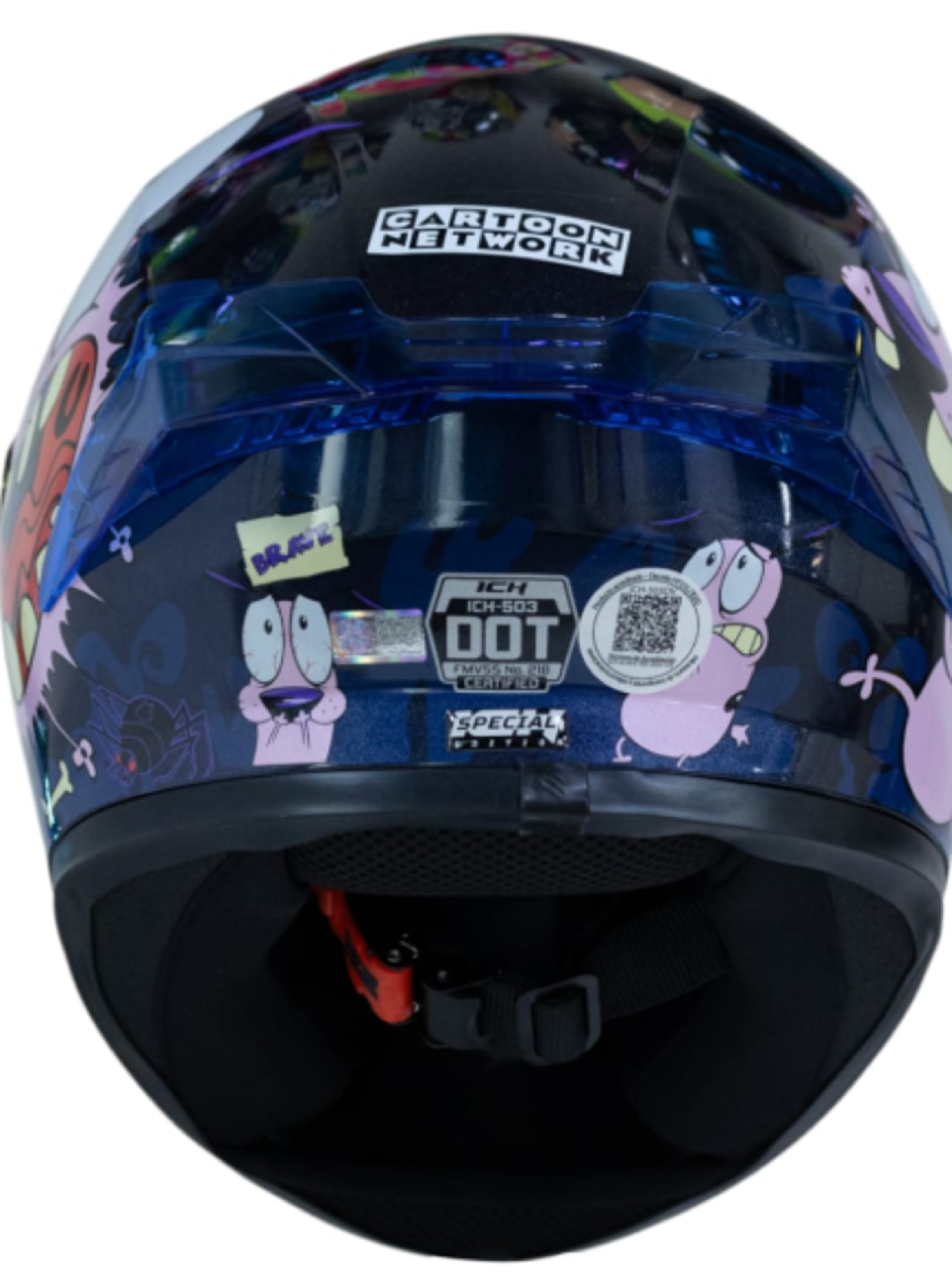 Casco moto ich 503 brave courage edicion especial cartoon network integral certificación dot qr-2