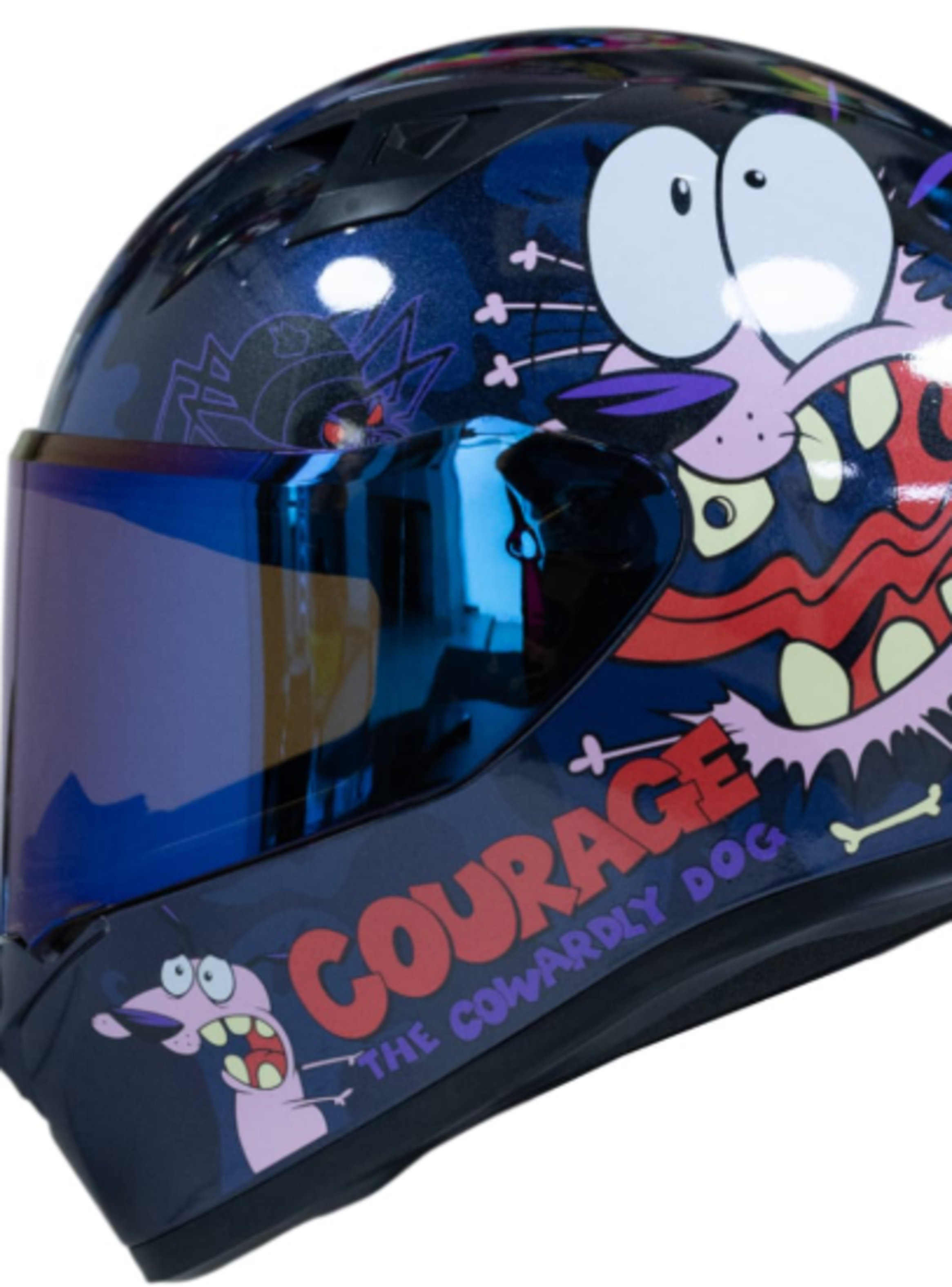 Casco moto ich 503 brave courage edicion especial cartoon network integral certificación dot qr-3