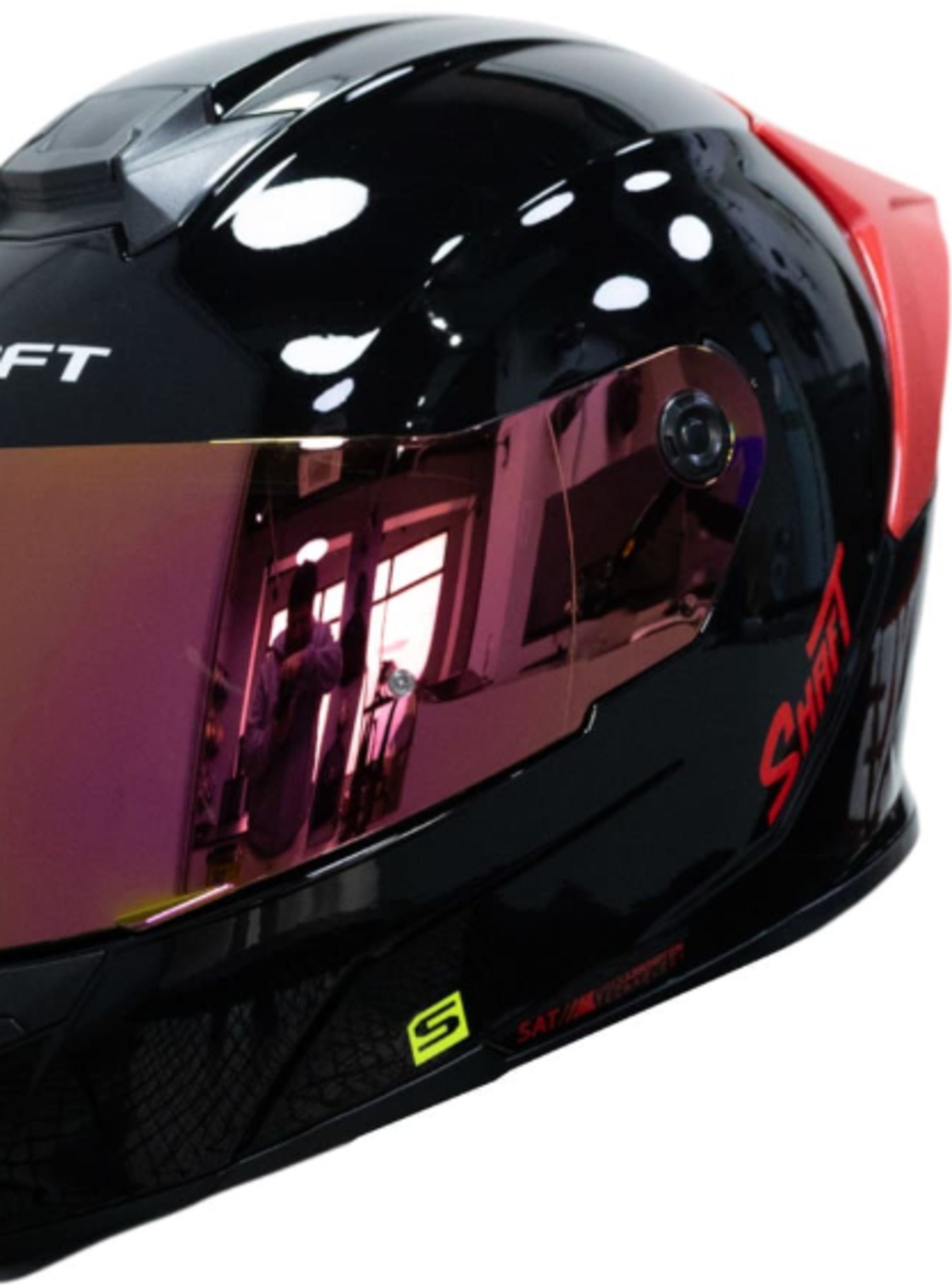 casco moto shaft 502sp solid ng rojo integral normal dot acreditado-2