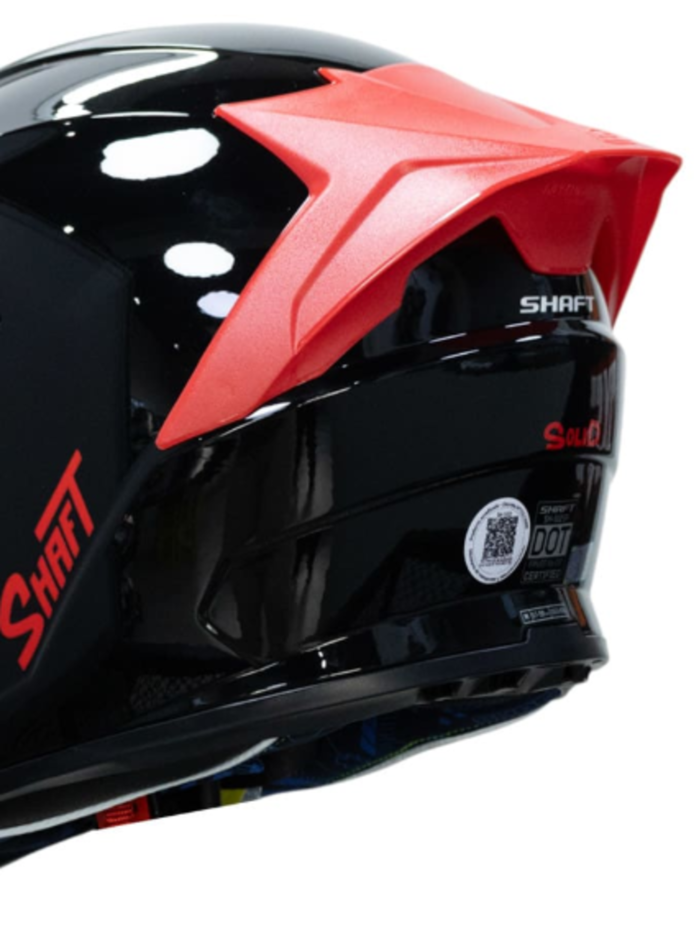 casco moto shaft 502sp solid ng rojo integral normal dot acreditado-3