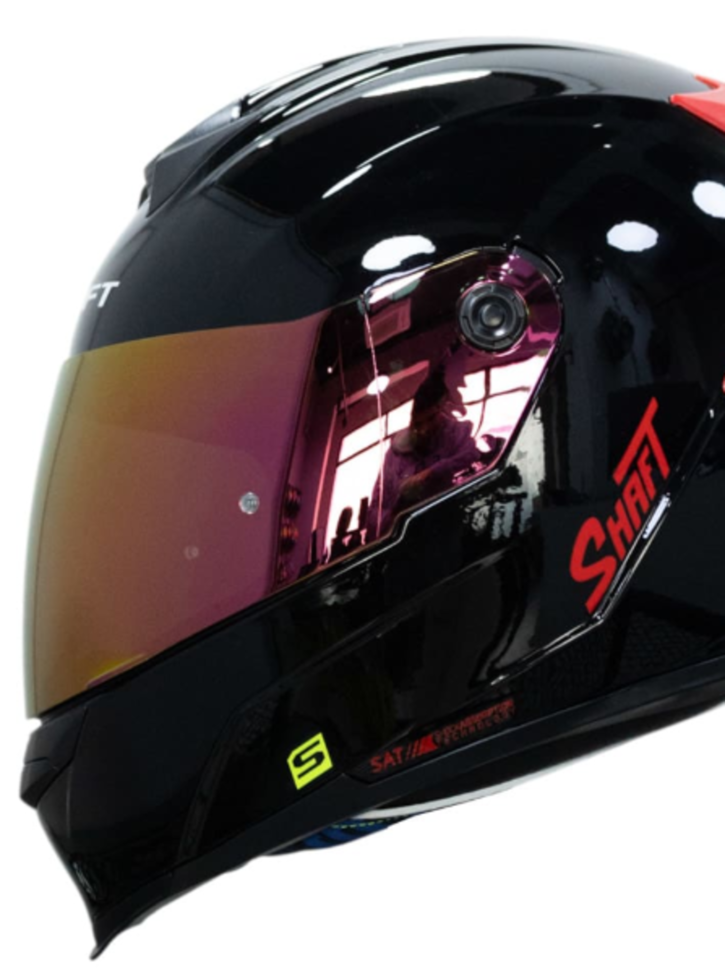 casco moto shaft 502sp solid ng rojo integral normal dot acreditado-4