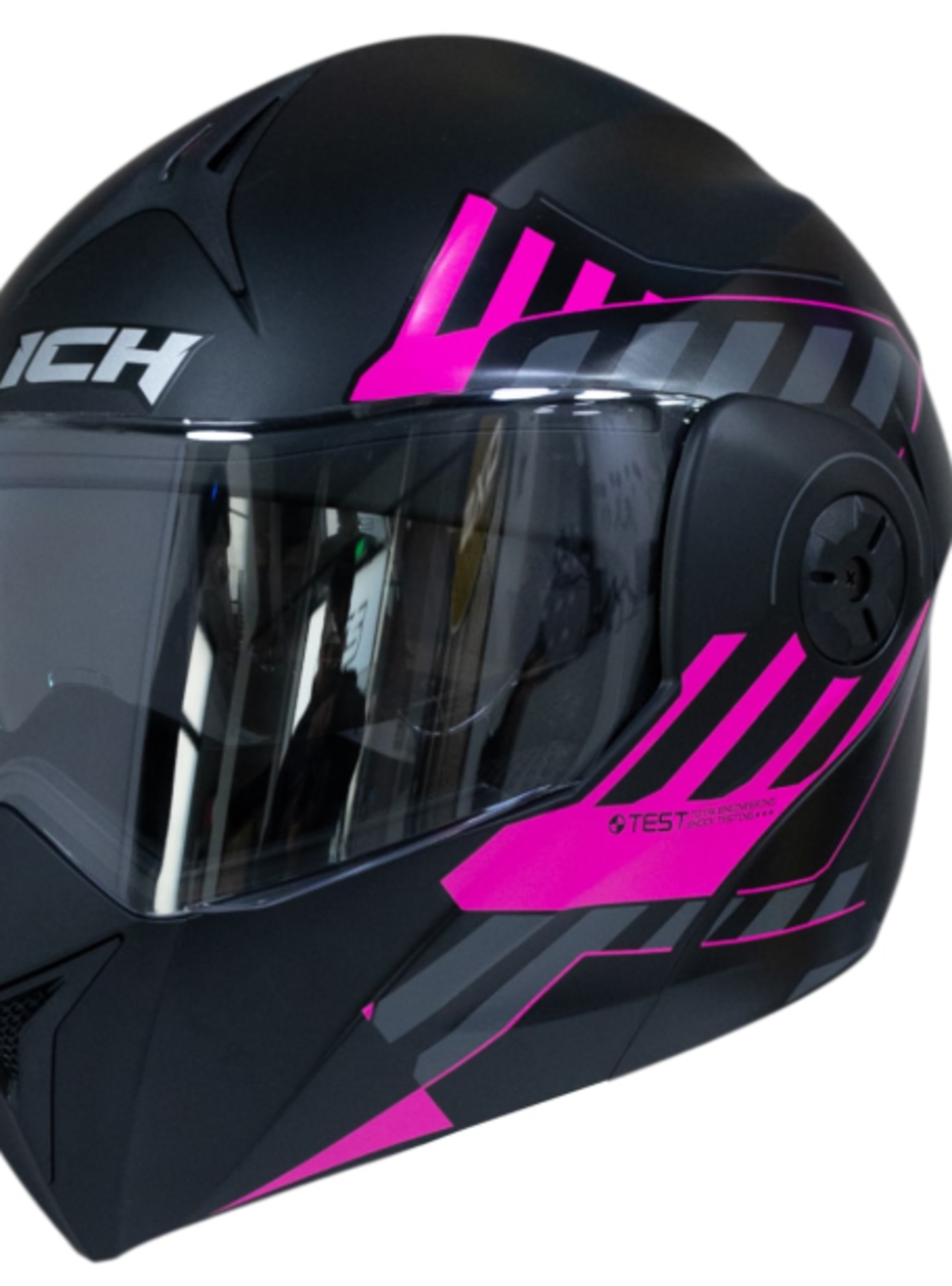 Casco moto ich 3110 cicu fc abatible con sun visor certificación dot 3cv-3