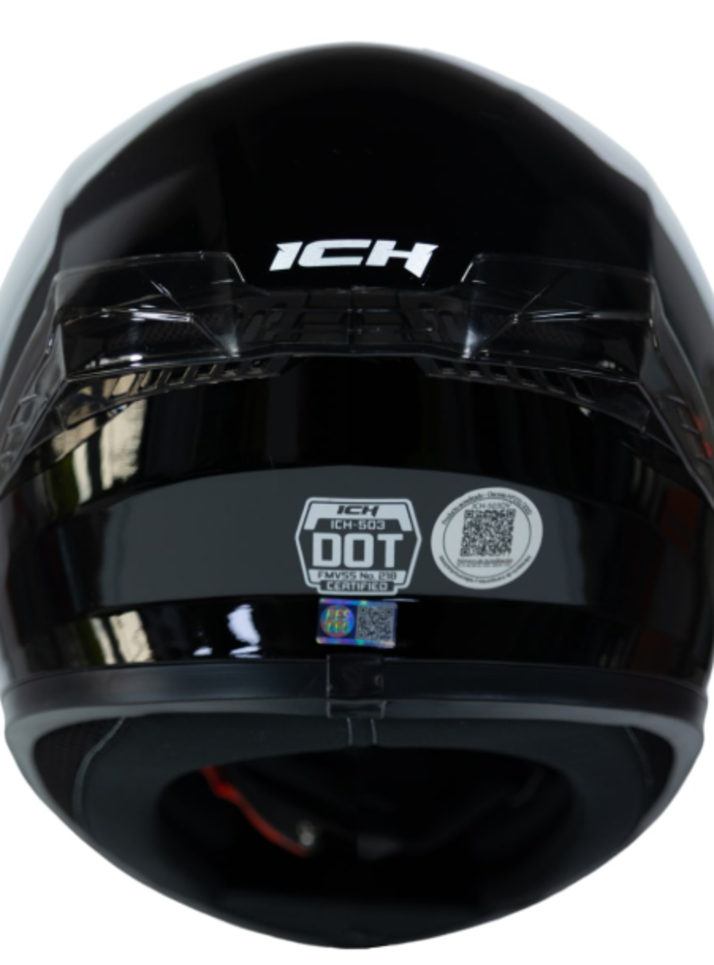 Casco moto ich 503 solid ng brillo sm integral certificación dot qr-3