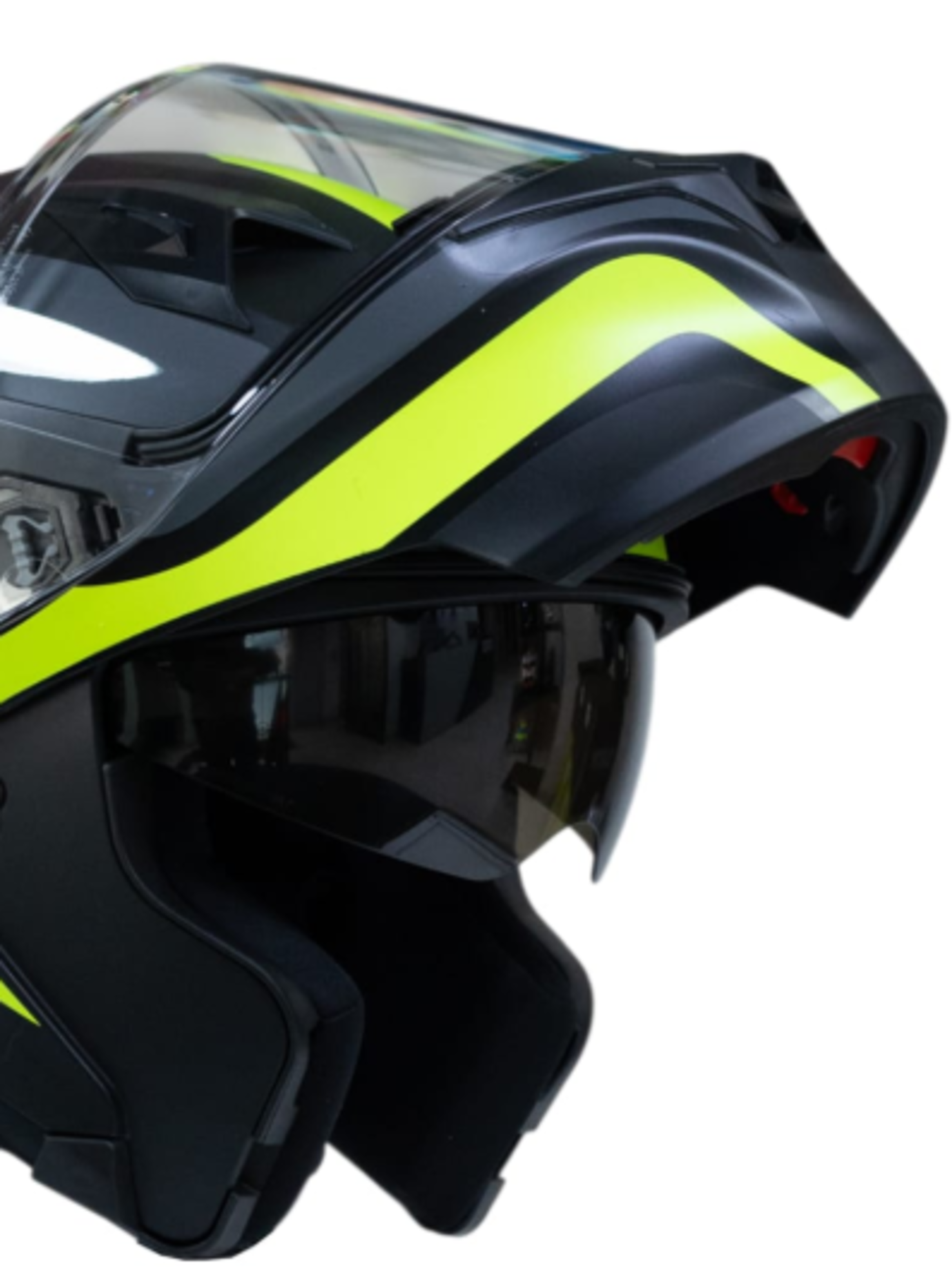 Casco moto ich 3120 further mate am.n abatible con sun visor certificación dot 3cv-3