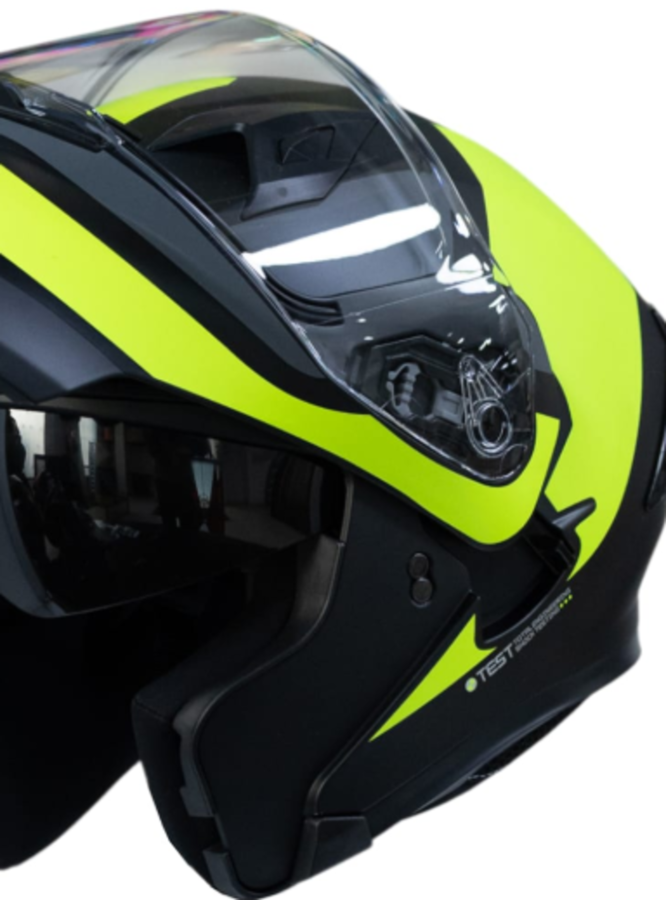 Casco moto ich 3120 further mate am.n abatible con sun visor certificación dot 3cv-4