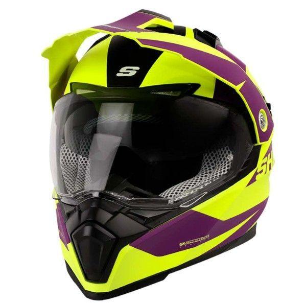 Casco Moto Shaft MX-380 Multiproposito Blocked Amarillo -2