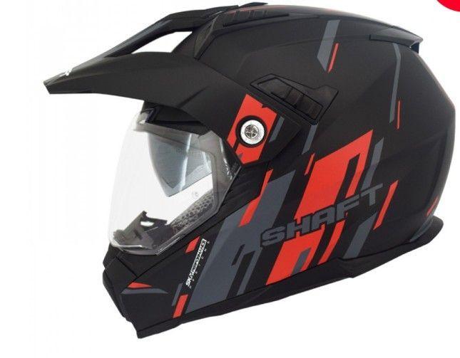 Casco Moto Shaft Mx-380 Multipropósito Shake n.m rj Con Sun Visor Norma Ecer-0
