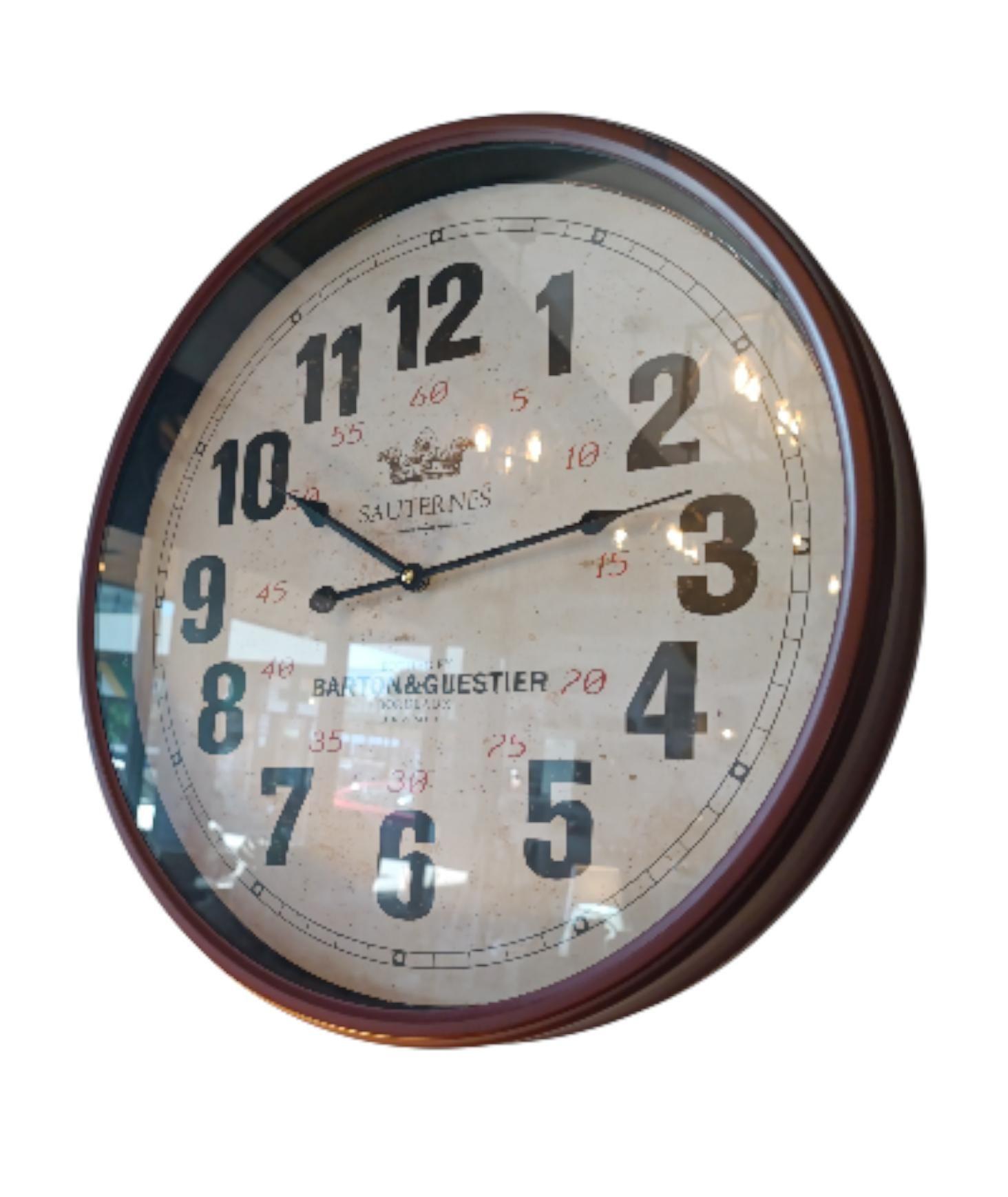 RELOJ VINTAGE 50 CM METAL BURDEO -2