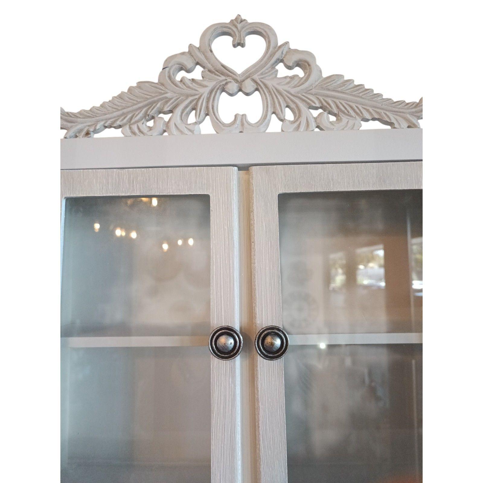 REPISA MADERA SHABBY CHIC BLANCO PUERTA VIDRIO-2
