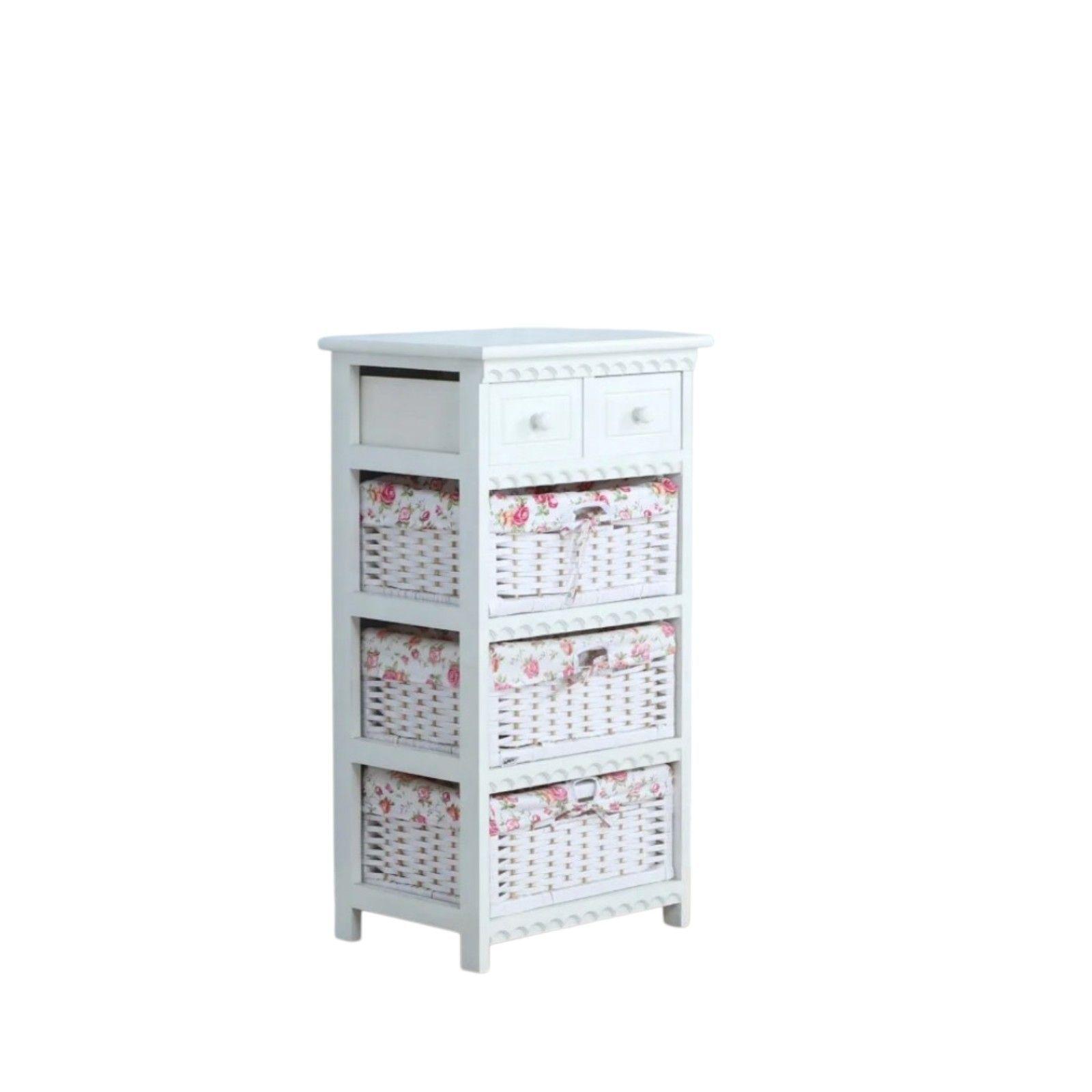 MUEBLE LACADO BLANCO CON 3 CANASTOS Y 2 CAJONES-1