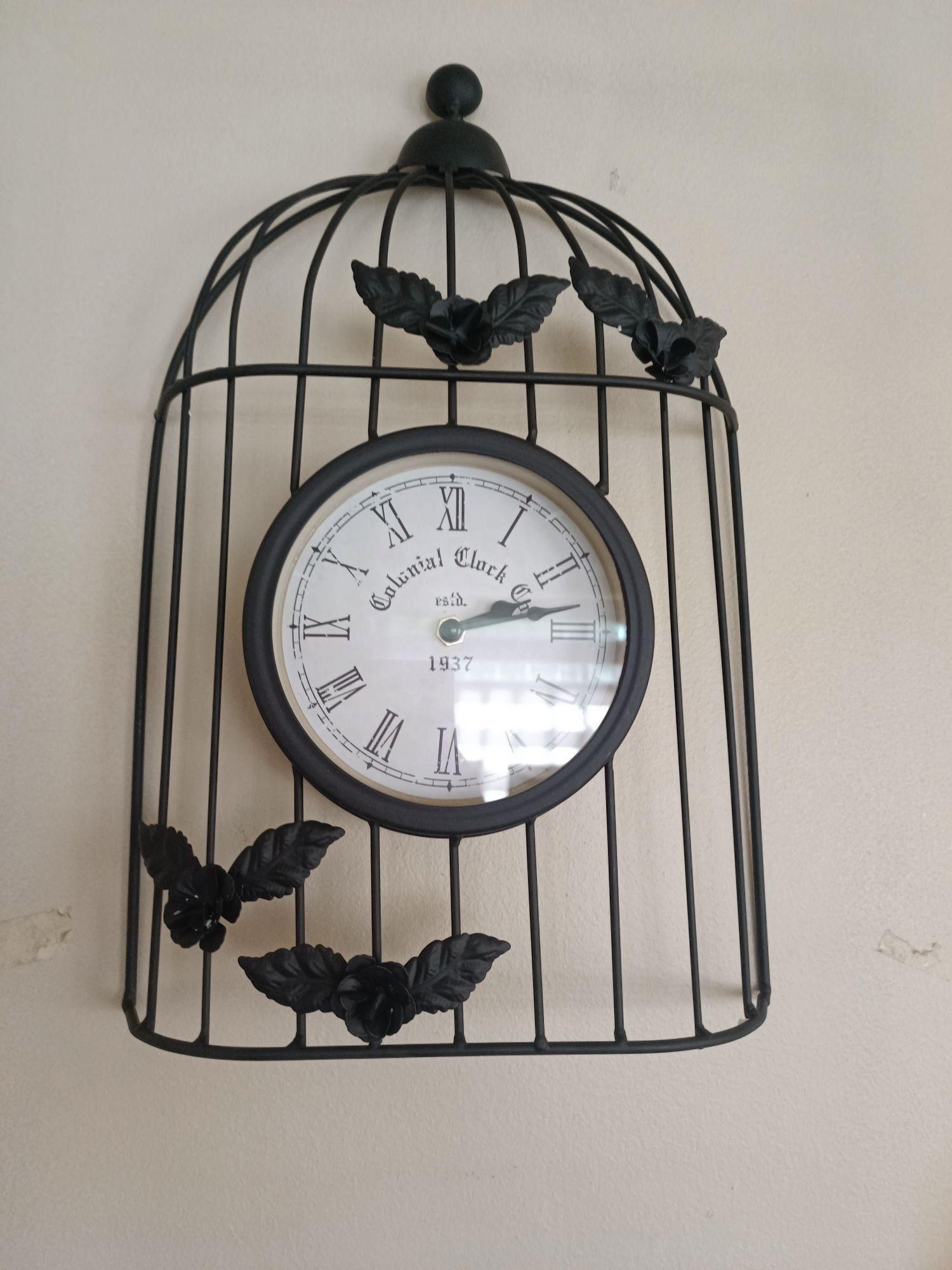 RELOJ PARED VINTAGE JAULA COLOR NEGRO-0