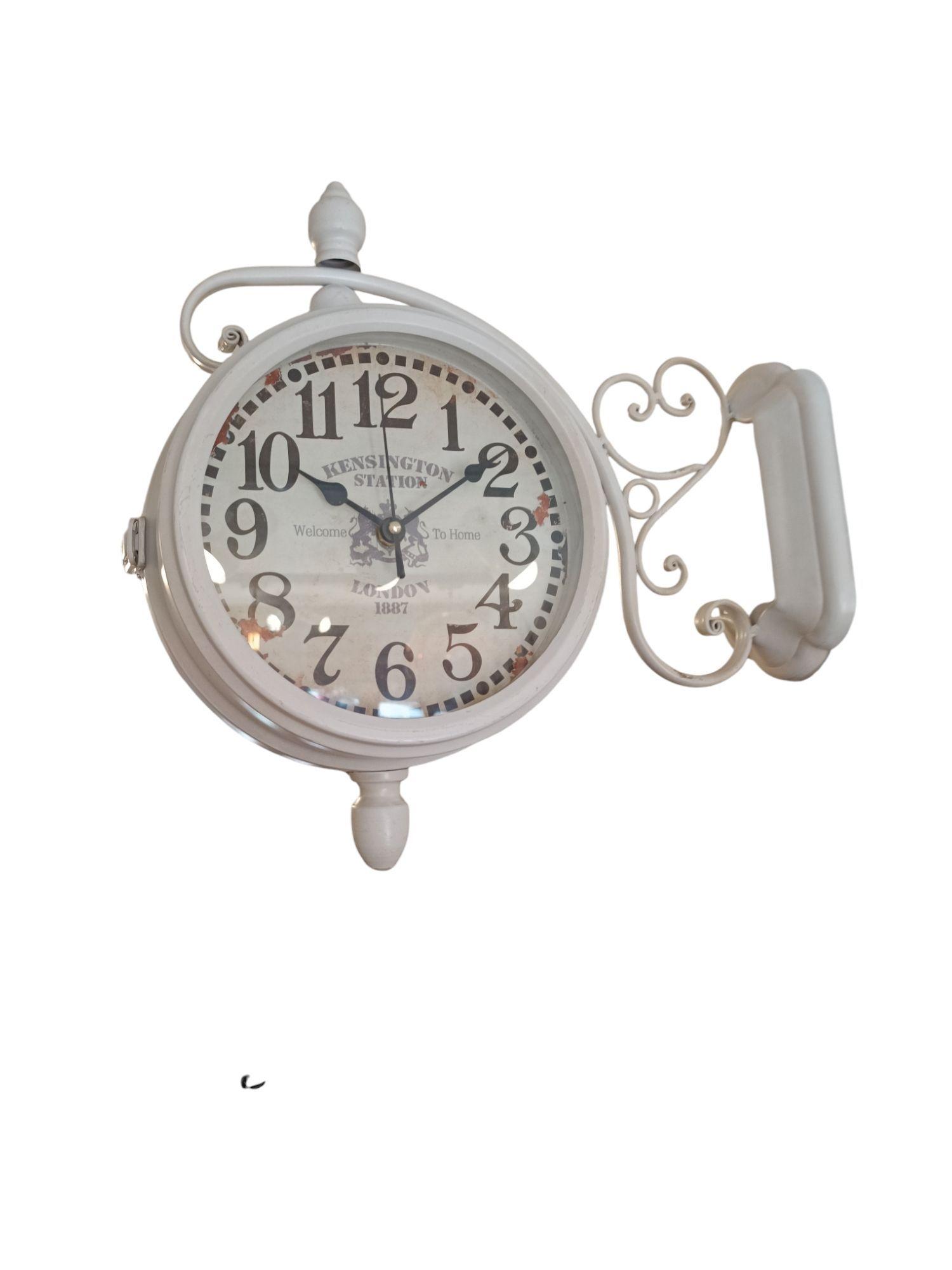 RELOJ PARED LATERAL COLGANTE VINTAGE DOBLE CARA -3