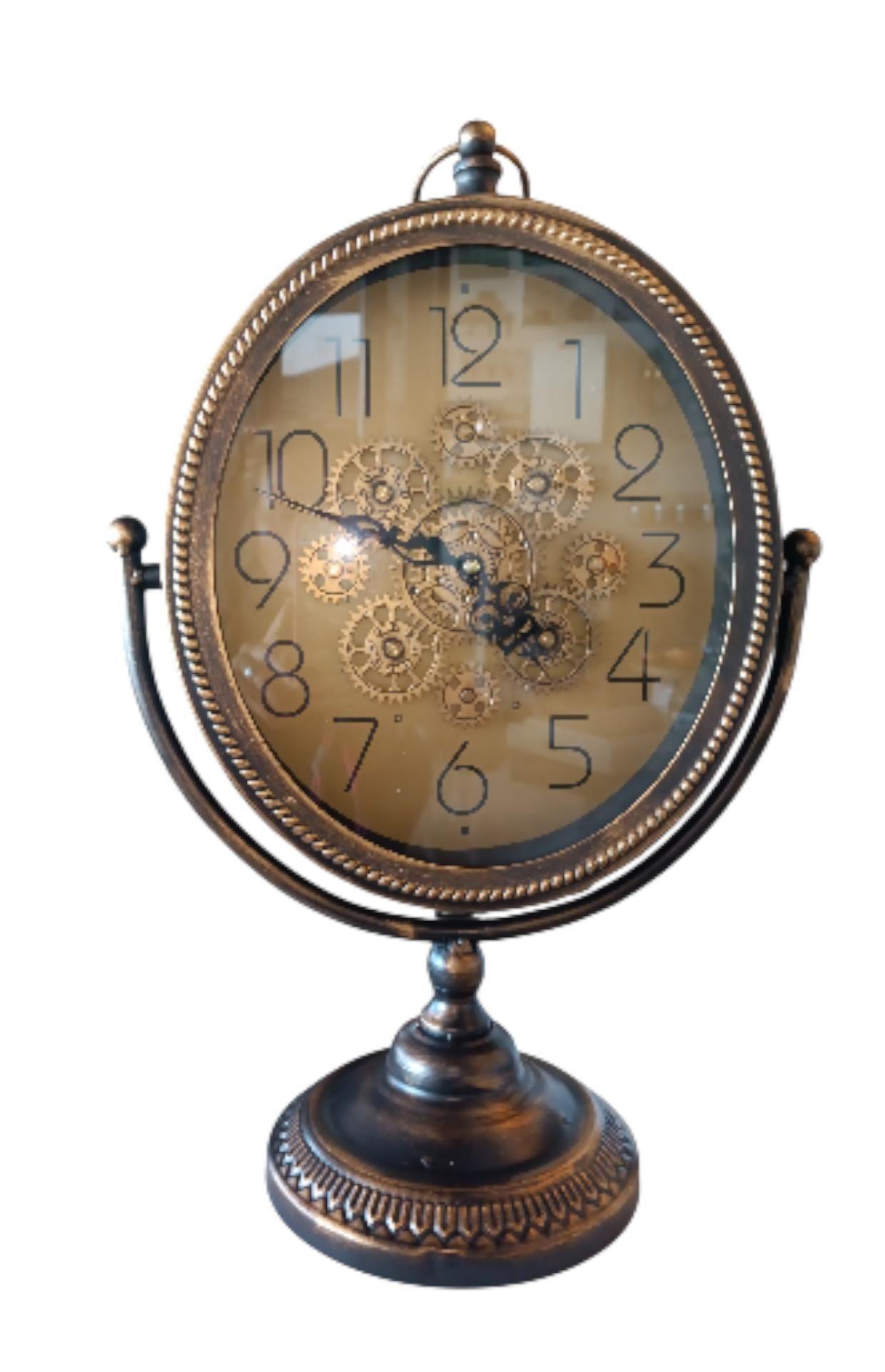 RELOJ DE LUJO SOBREPONER VINTAGE METAL ENGRANAJE EN MOVIMIENTO-1